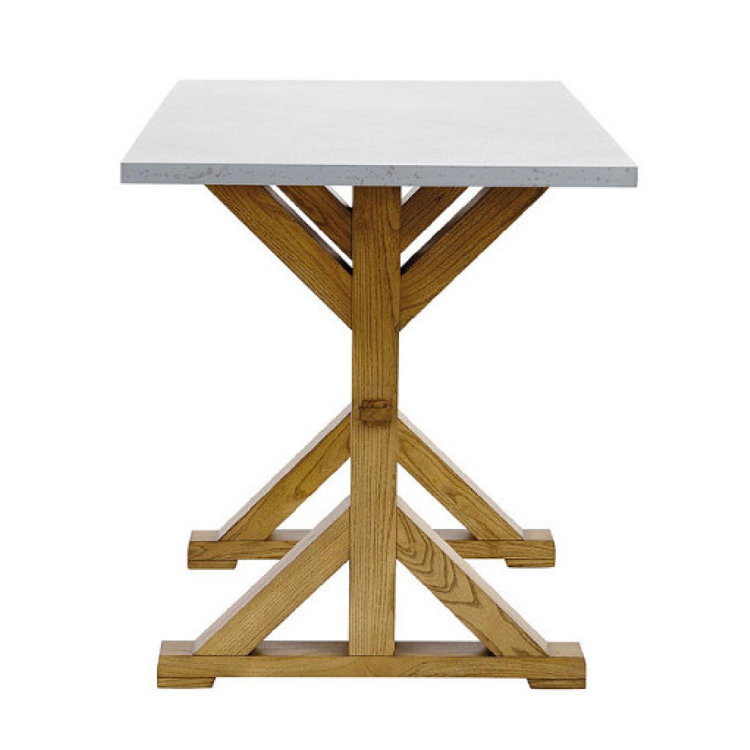 Ballard Designs Counter Table w/ Zinc Top - image-1