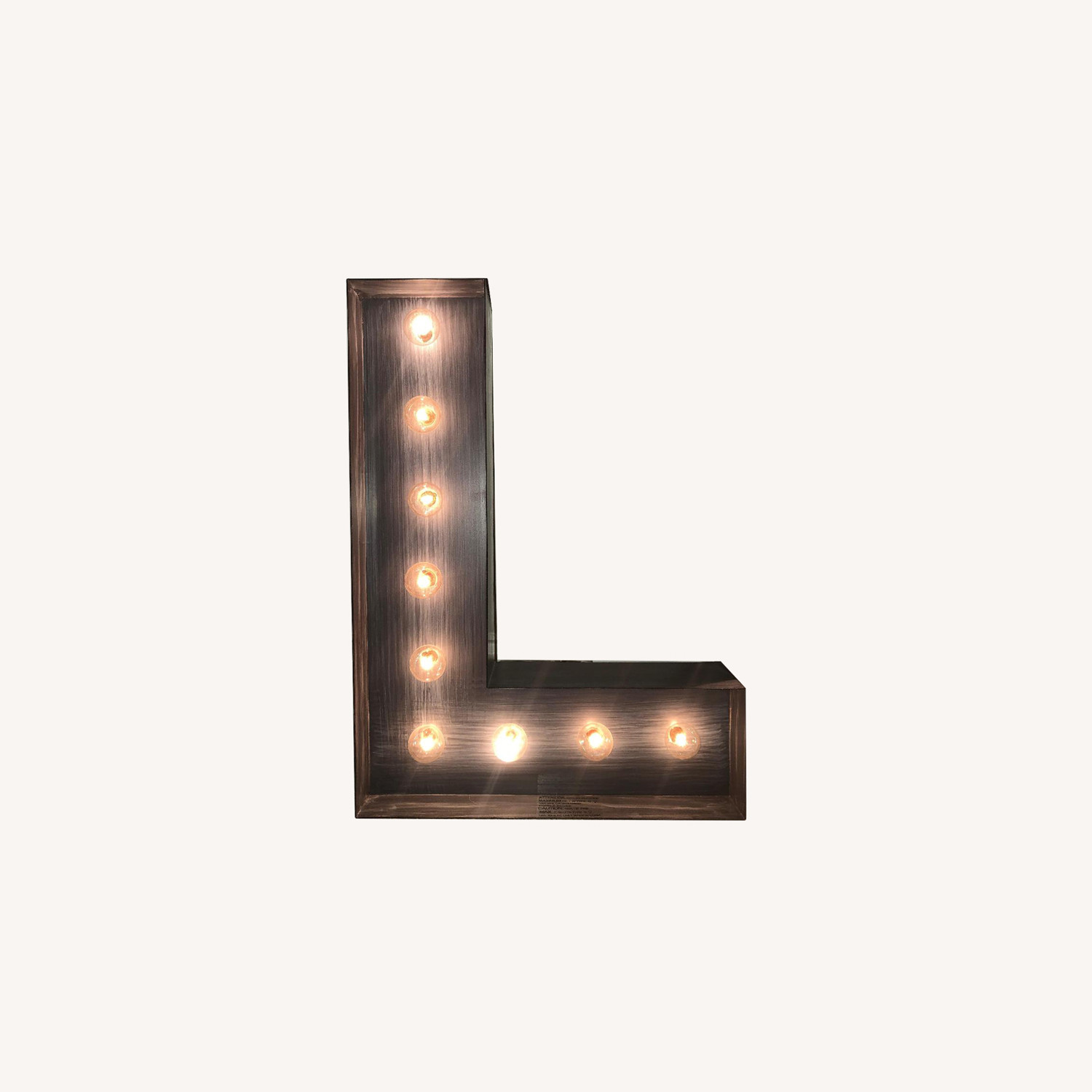 Restoration Hardware Vintage Illuminated Marquee Letter - L