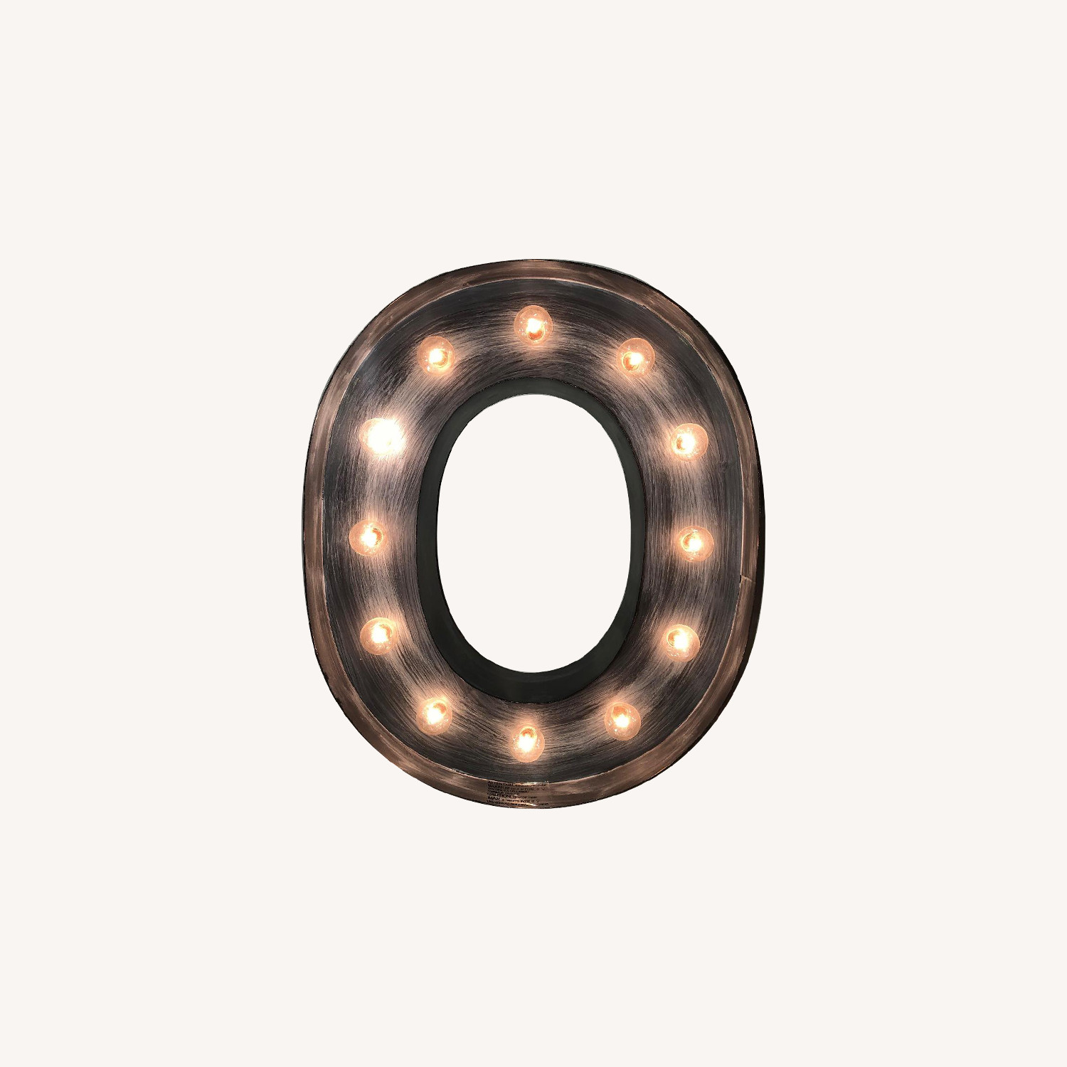 Restoration Hardware Vintage Illuminated Marquee Letter - O