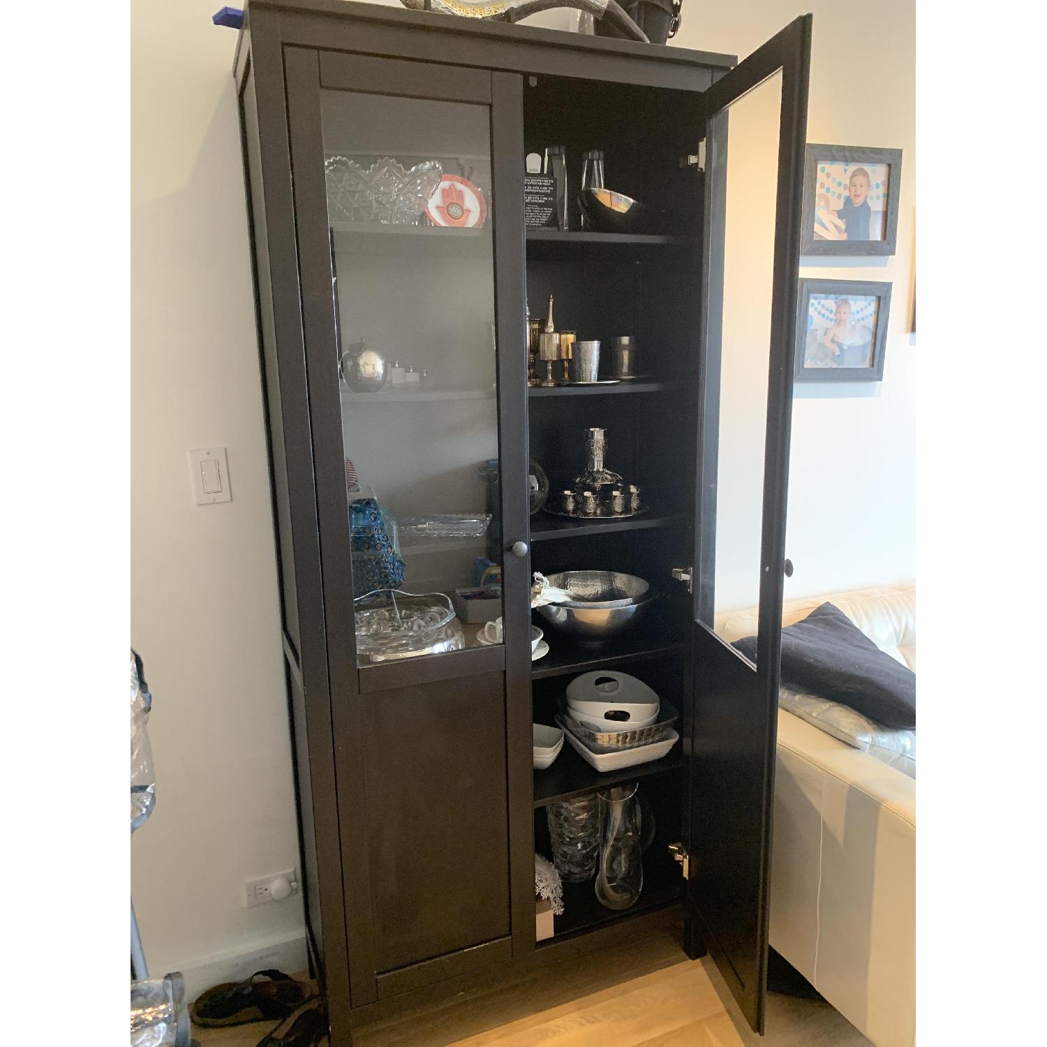 Ikea Storage Cabinet w/ Glass Doors - image-2