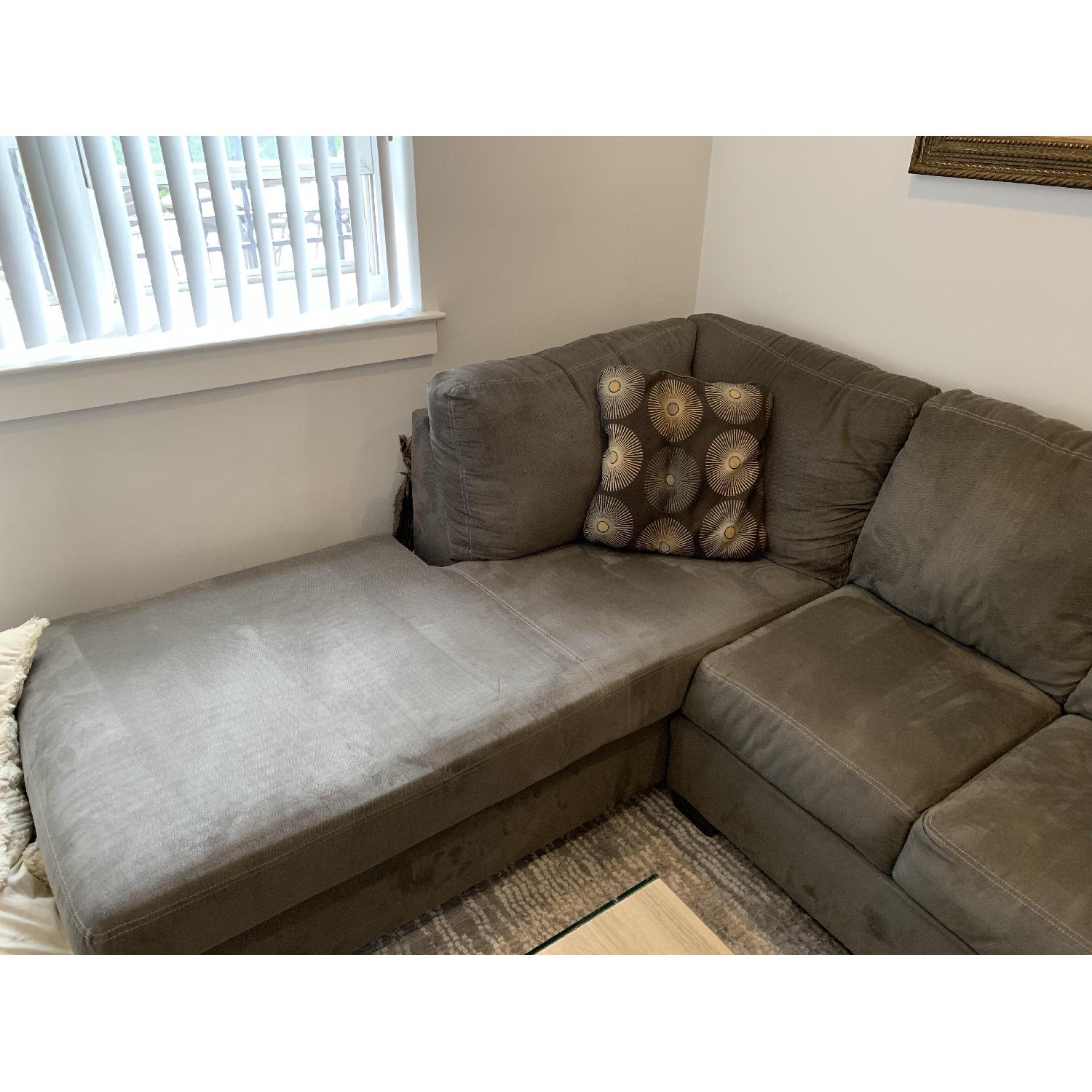 Ashley Signature Grey Left Hand Facing Sectional Sofa - image-2