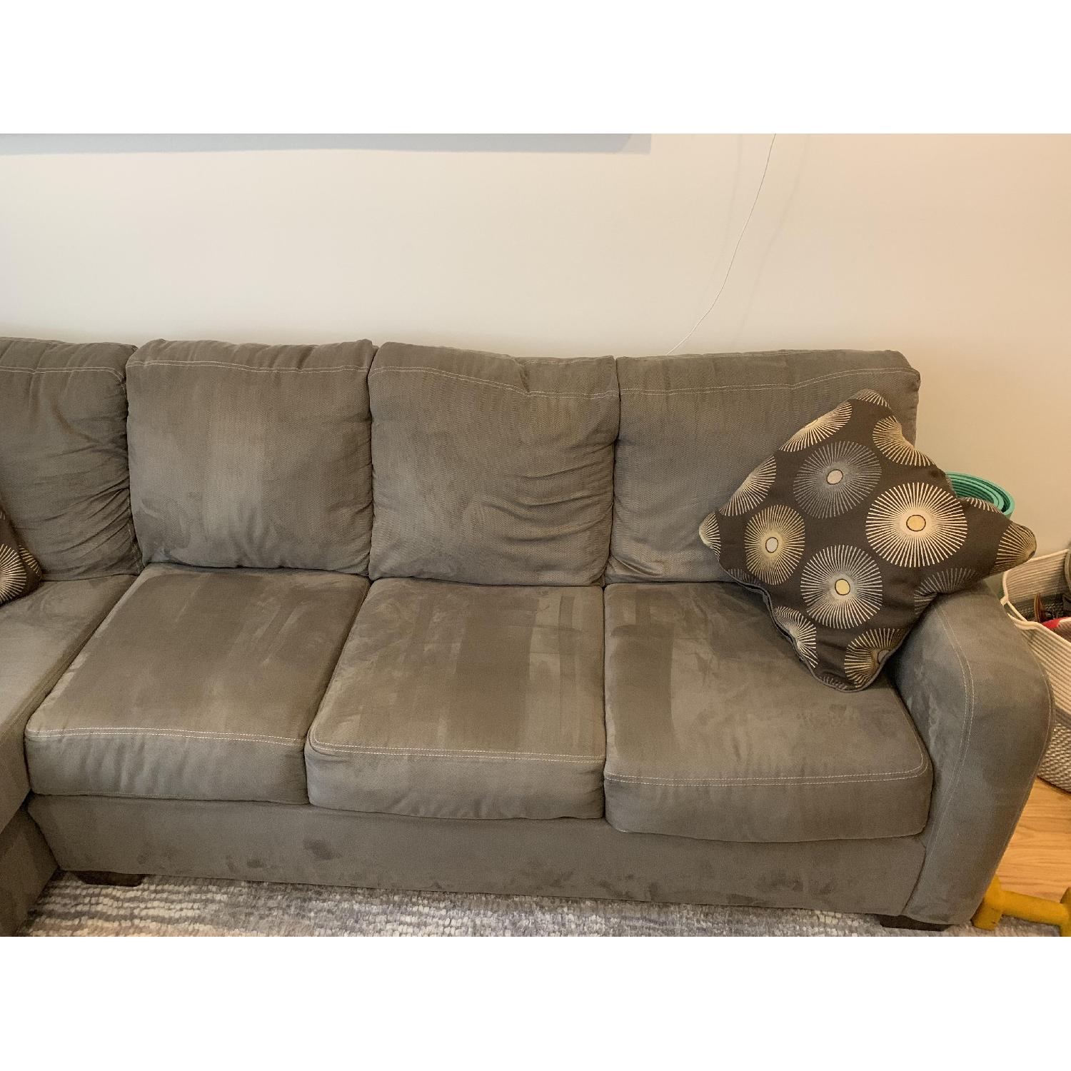 Ashley Signature Grey Left Hand Facing Sectional Sofa - image-3