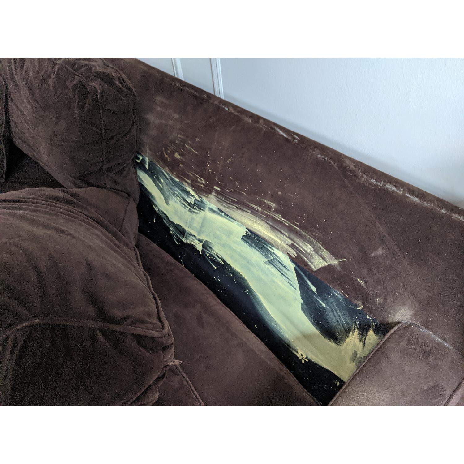 Macy's Chocolate Brown Sofa - image-3