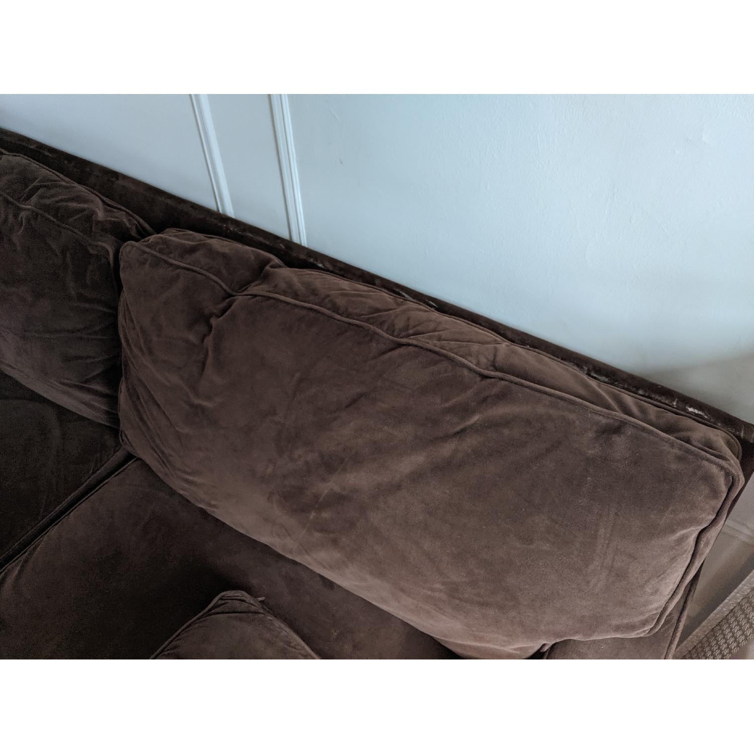 Macy's Chocolate Brown Sofa - image-4