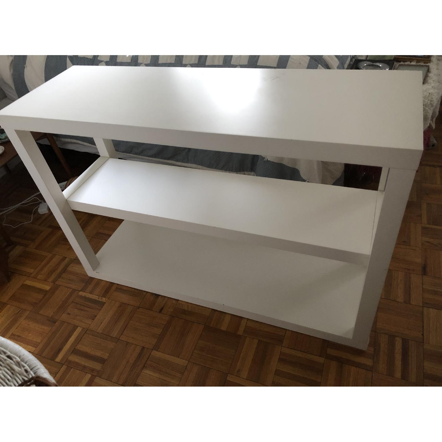 White Wood Bookshelf AptDeco