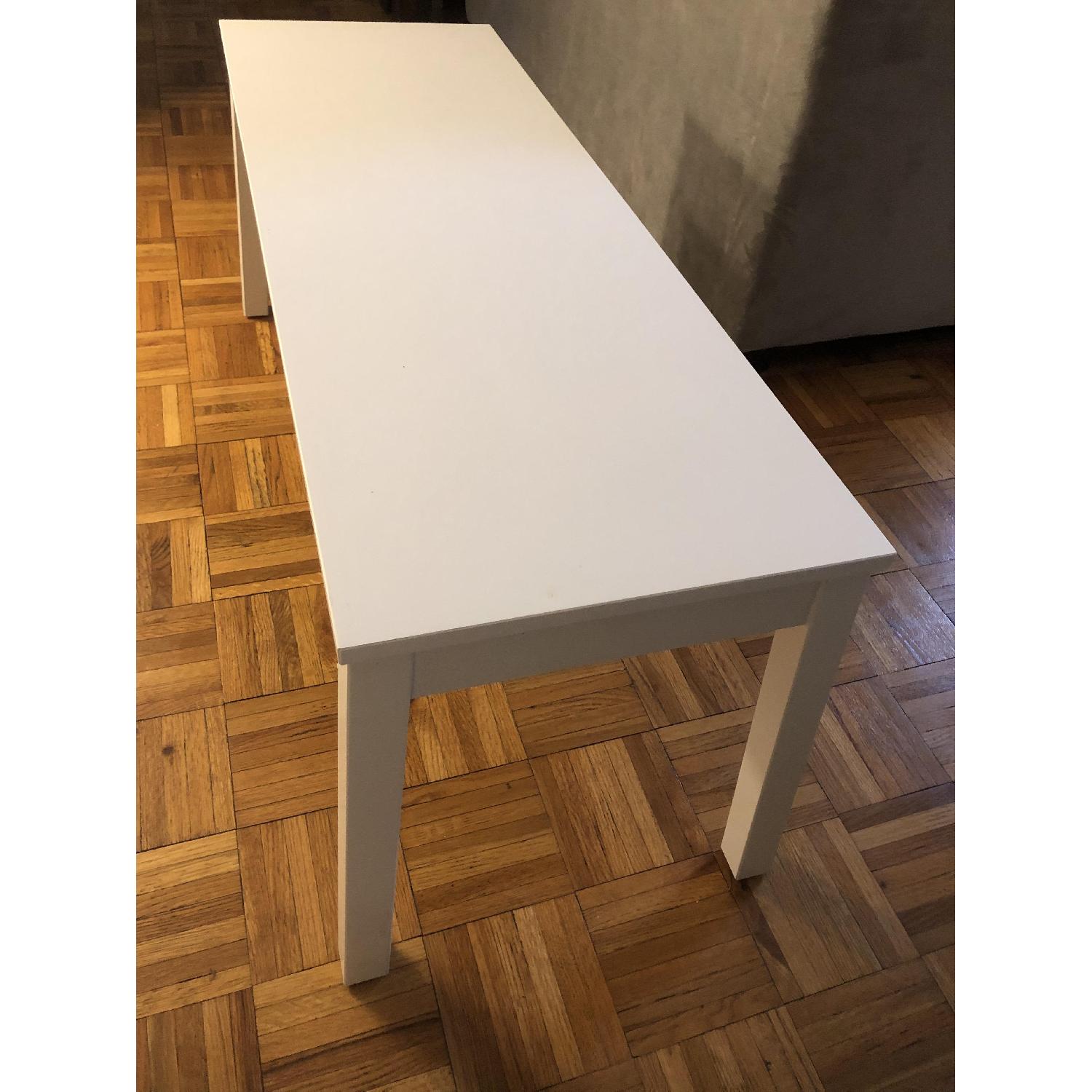 Ikea White Wood Bench - image-3