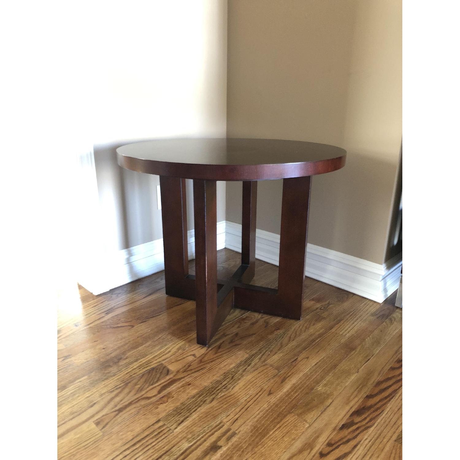 Ethan Allen Round Wooden Side Table - image-6