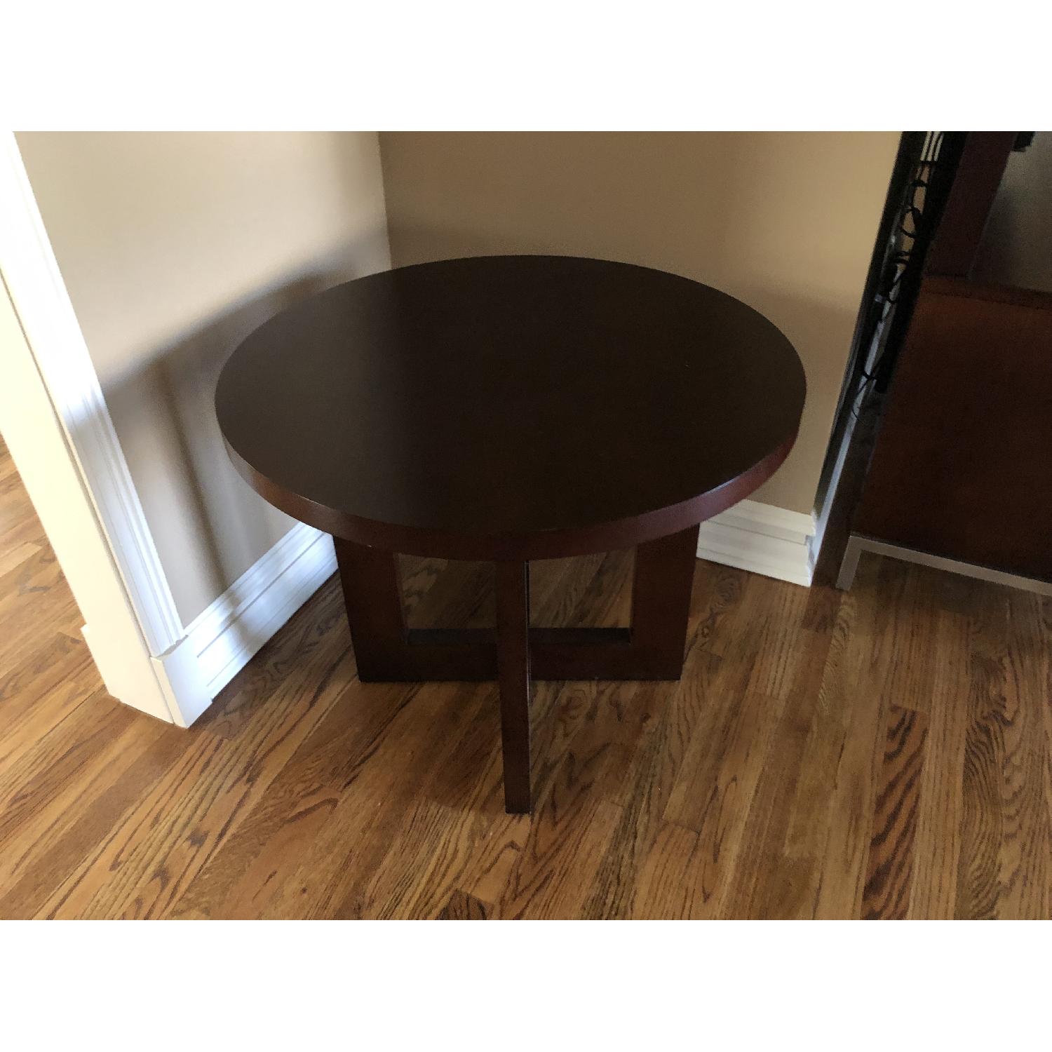 Ethan Allen Round Wooden Side Table - image-5