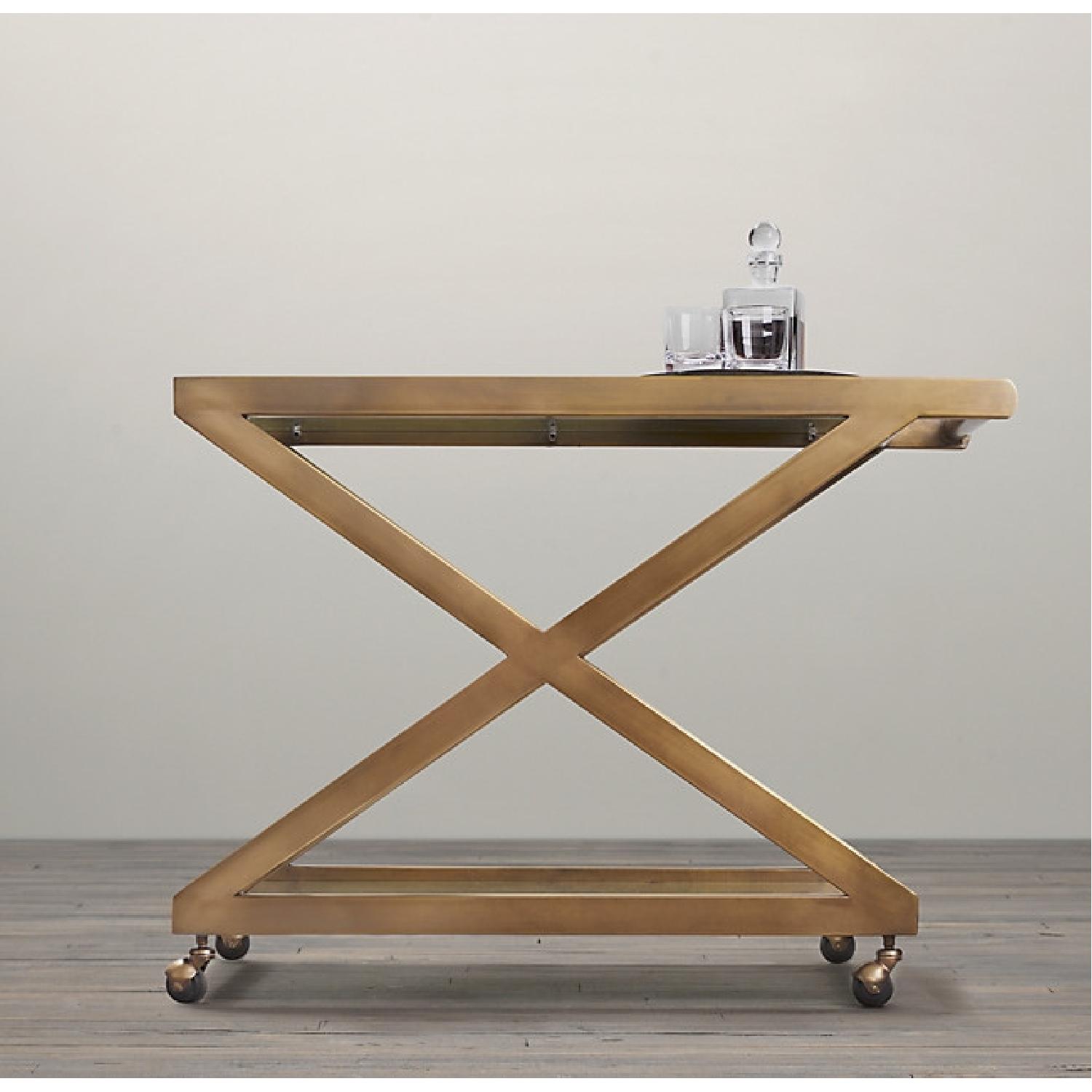 Restoration Hardware 1950s Milo Bar Cart - image-4
