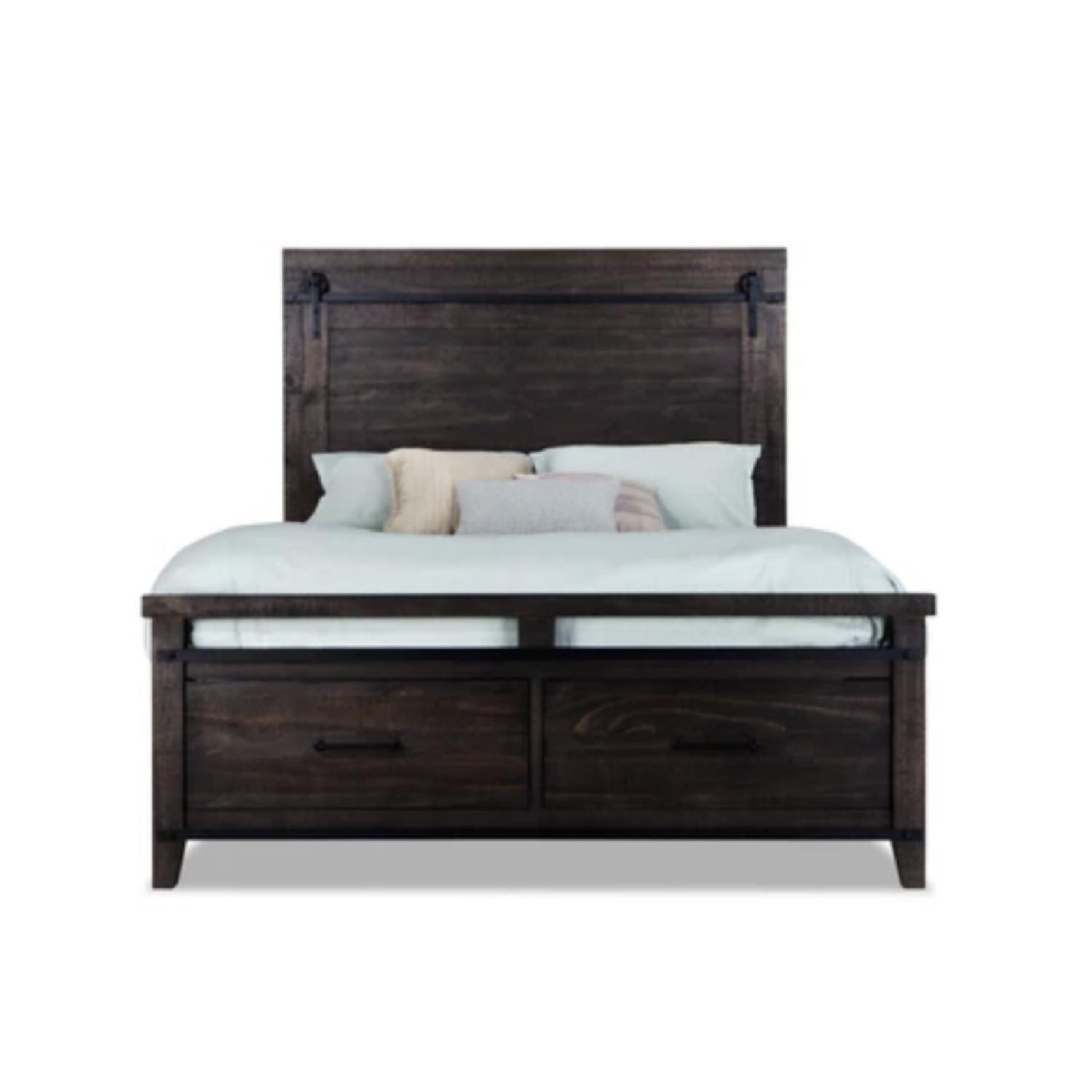 Bob's Montana Queen Brown Storage Bed AptDeco