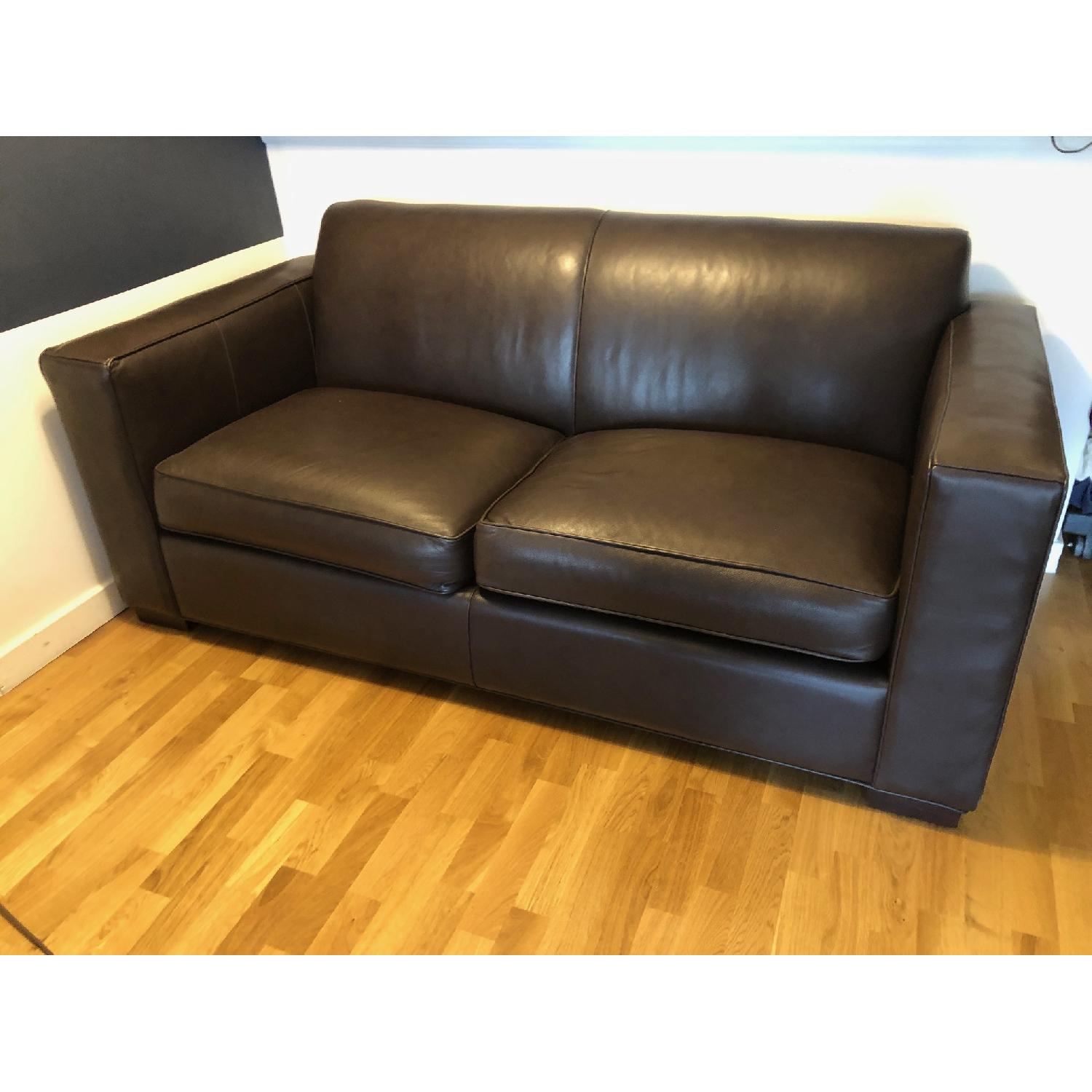 Room & Board Ian Leather Sofa Mocha - image-1