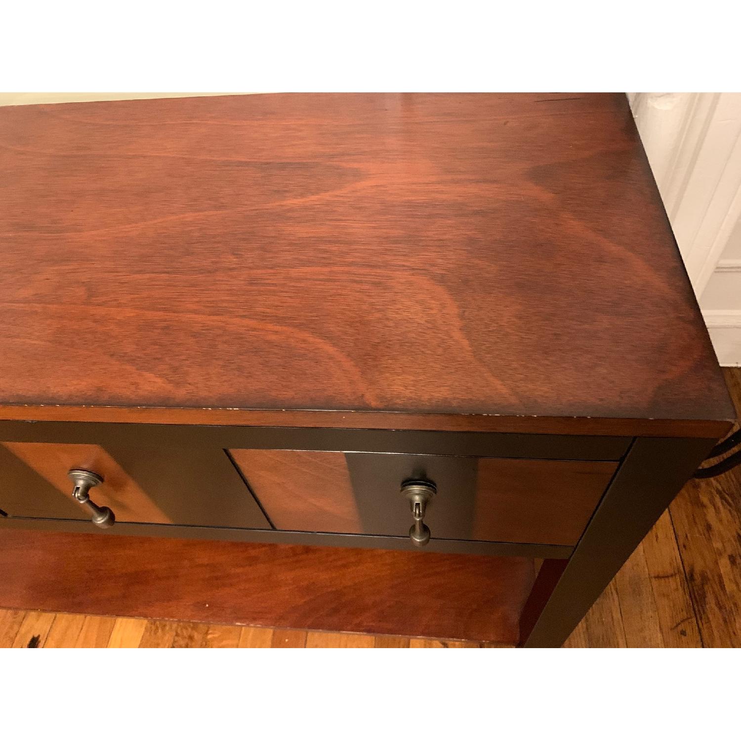 Wood Brown Black Mid-century Modern Console Table - image-5