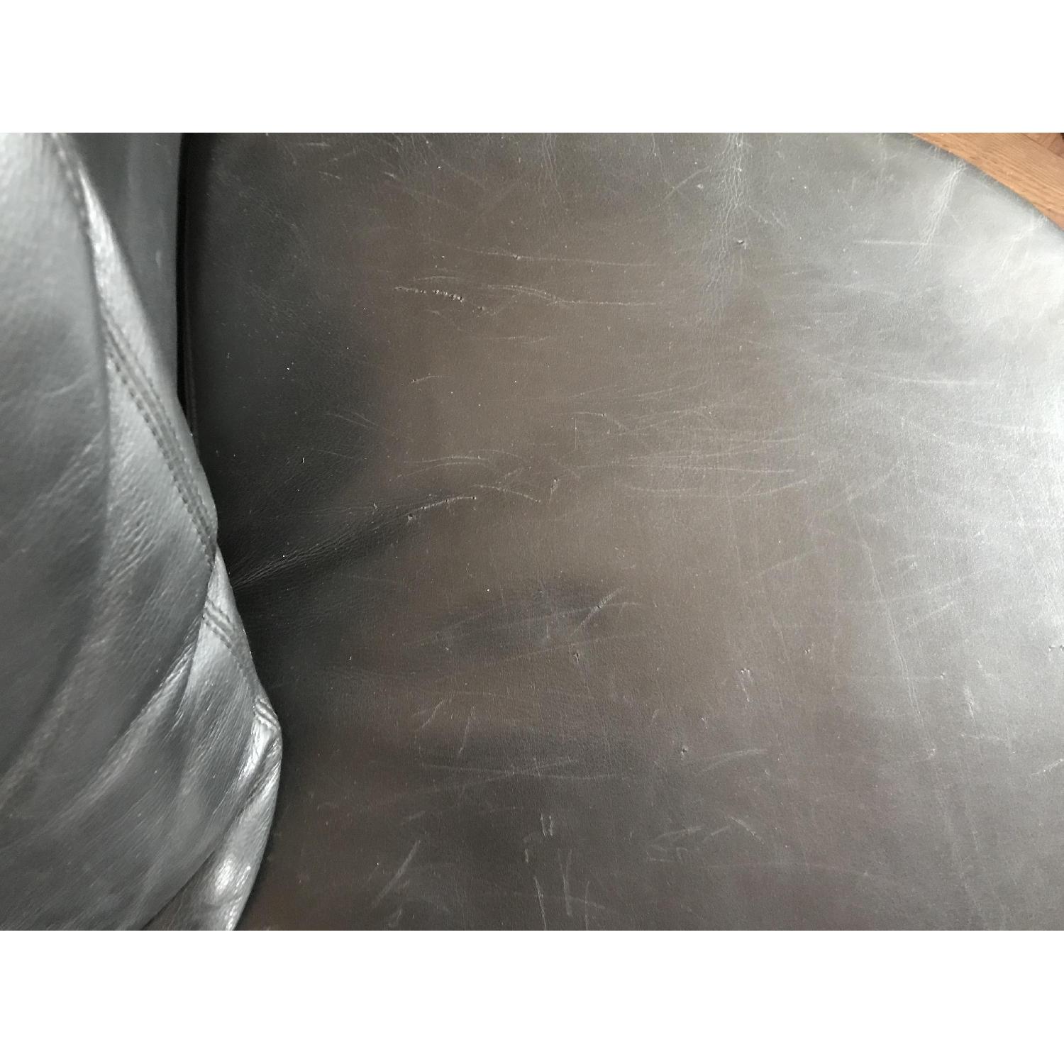 Ikea Black Leather 3Piece Sectional Sofa AptDeco