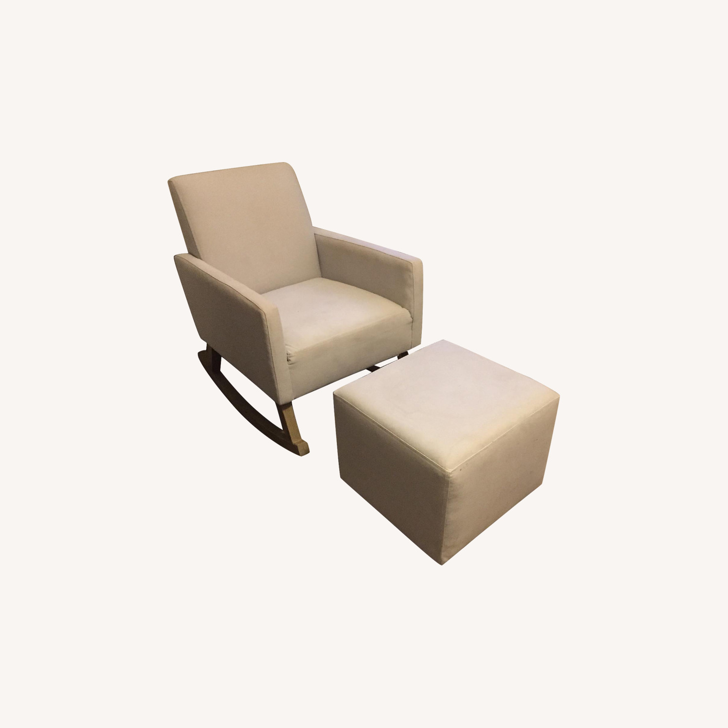 Pottery Barn Kids Urban Rocker & Ottoman,in Gray Twill