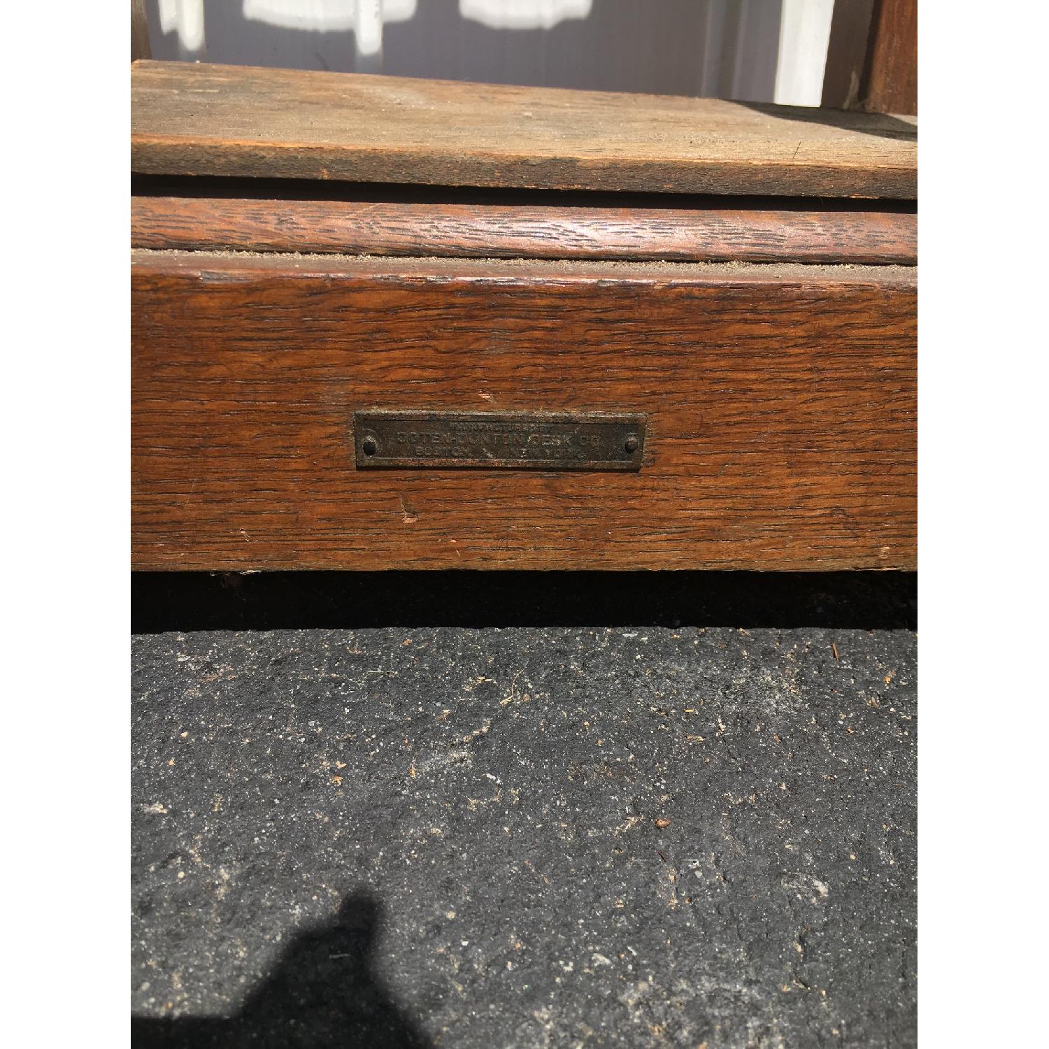 Original Antique Mission Oak Umbrella Stand - image-7