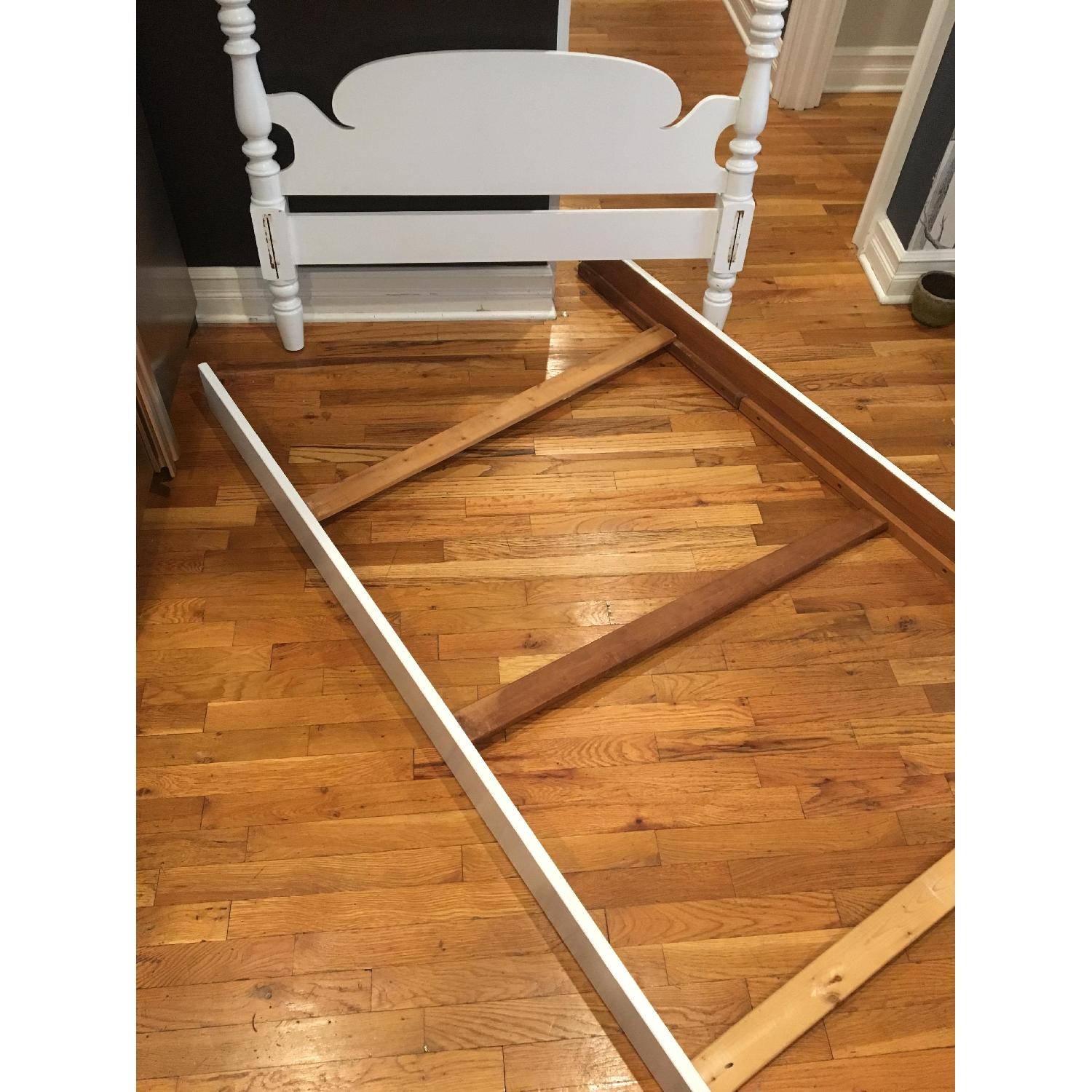 Vintage Solid Wood Twin Bed Frame w/ Headboard & Footboard - image-6