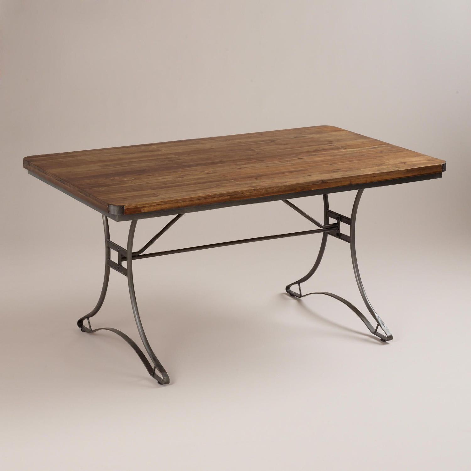World Market Jackson Rectangular Table w/ Metal Base - image-1