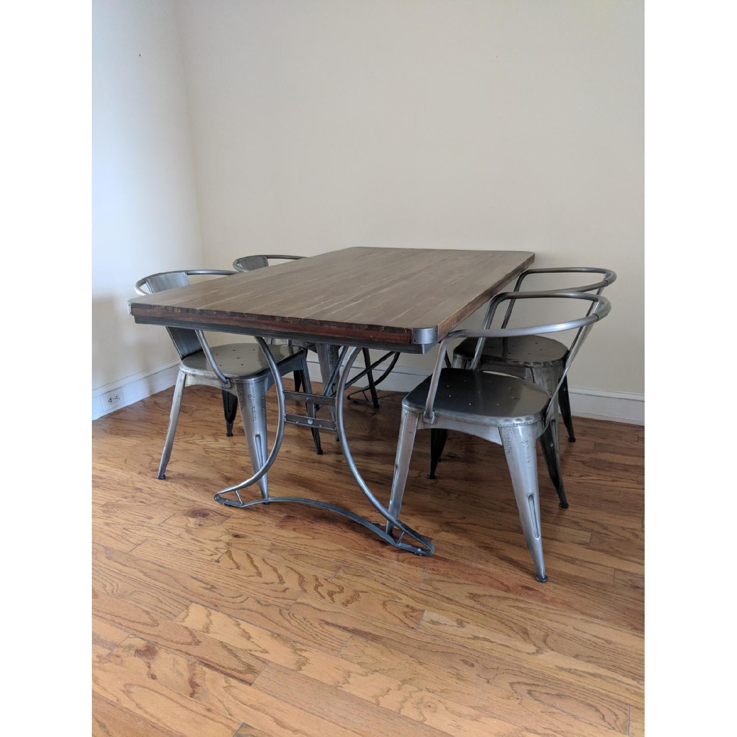 World Market Jackson Rectangular Table w/ Metal Base - image-3