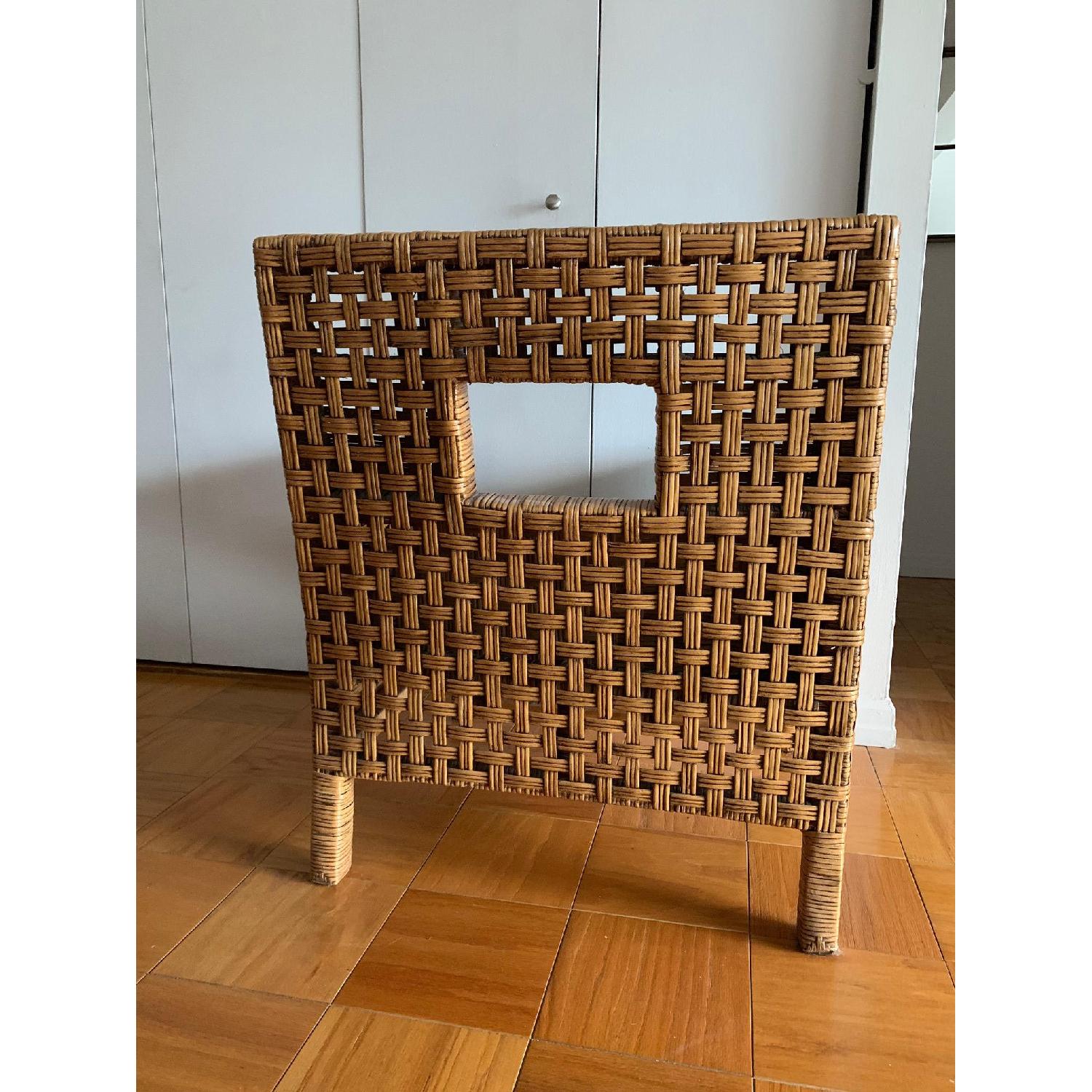 Pier 1 Wicker Chairs w/ Removable Cushions AptDeco