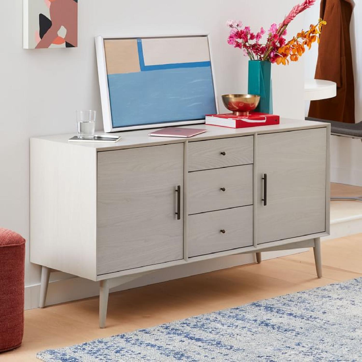 West Elm MidCentury Wood & Pebble Buffet AptDeco
