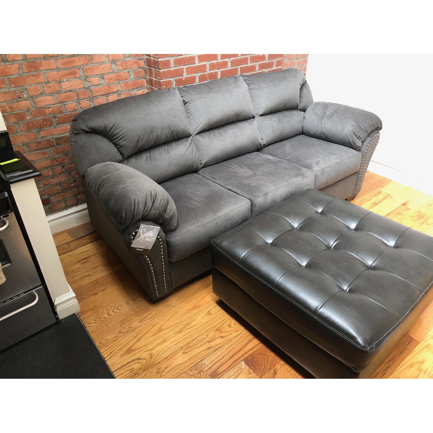 Grey 3 Seater Sofa - image-1