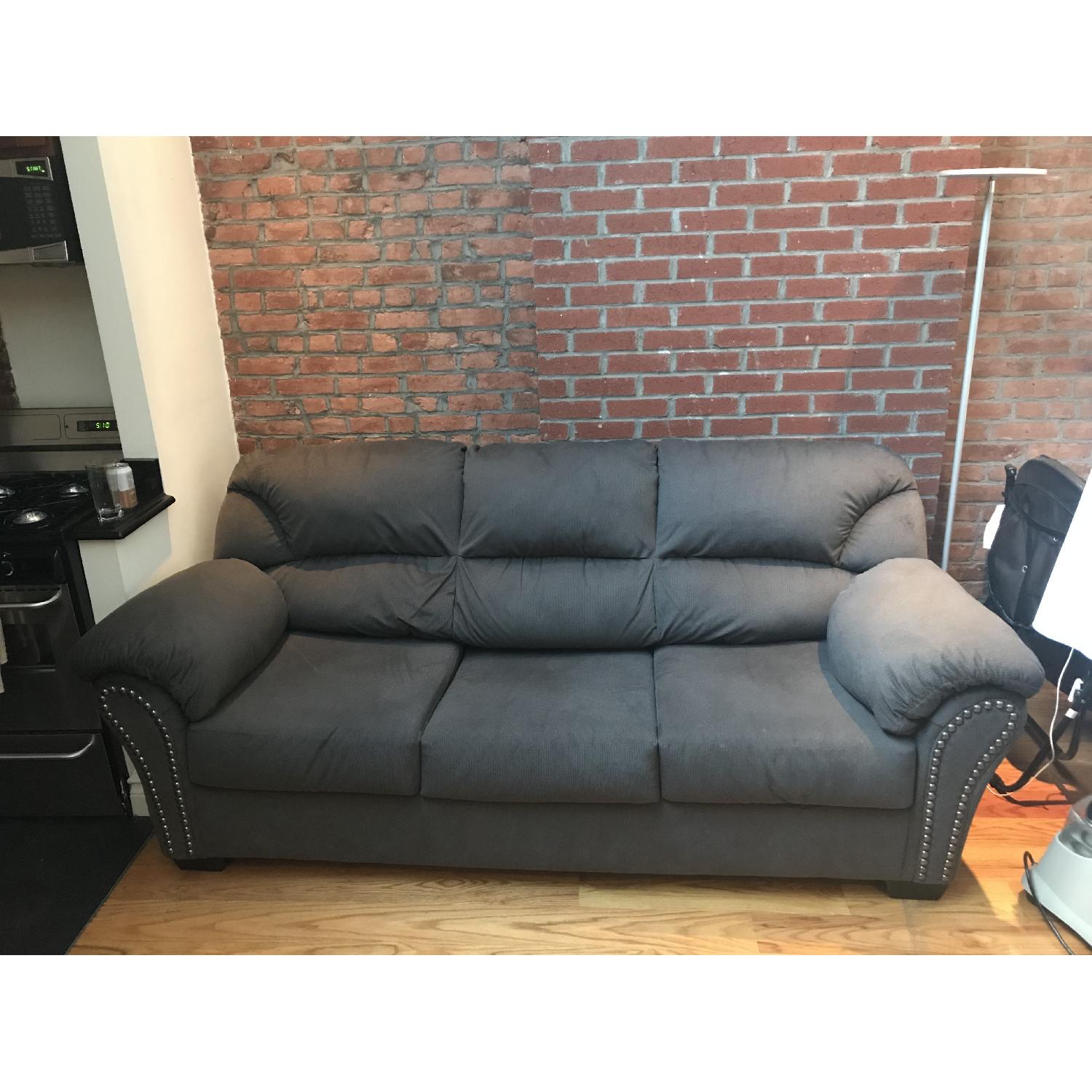 Grey 3 Seater Sofa - image-2