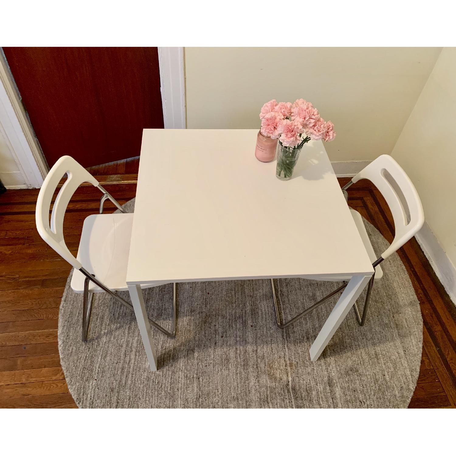 Ikea Square White Dining Table - image-1