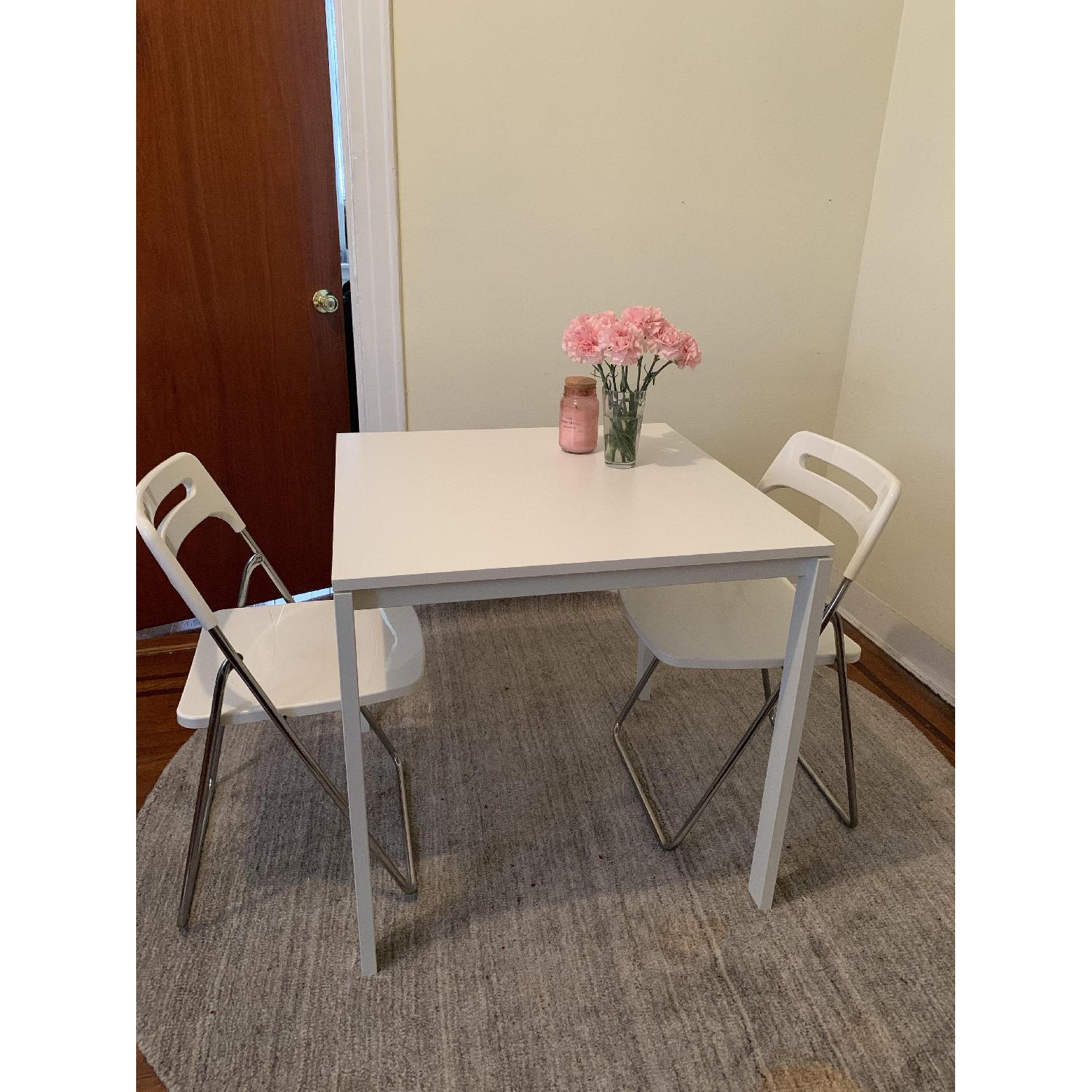 Ikea Square White Dining Table - image-2