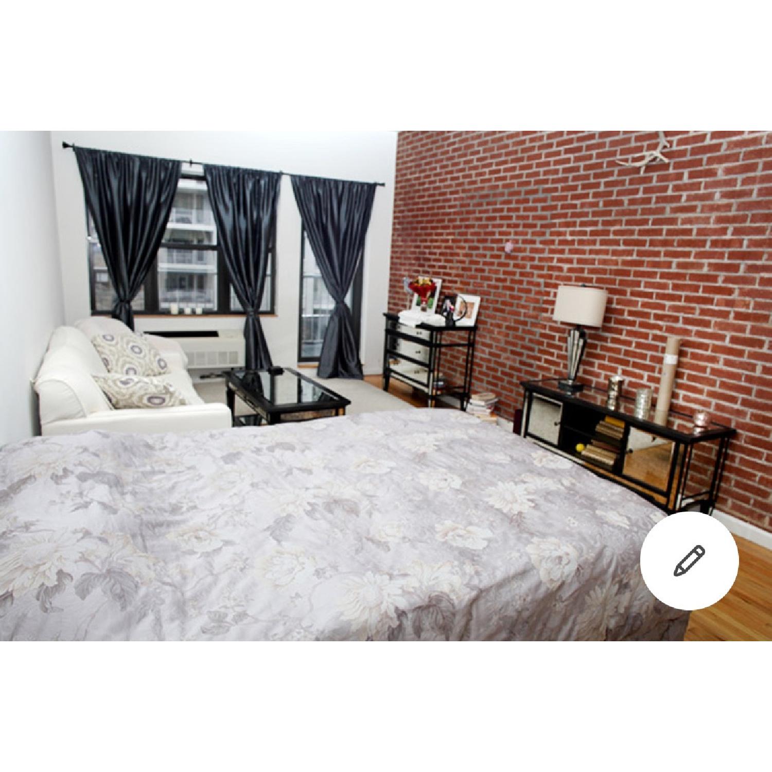 Arhaus Isla Mirrored Glass Dark Brown Wood Dresser - image-3