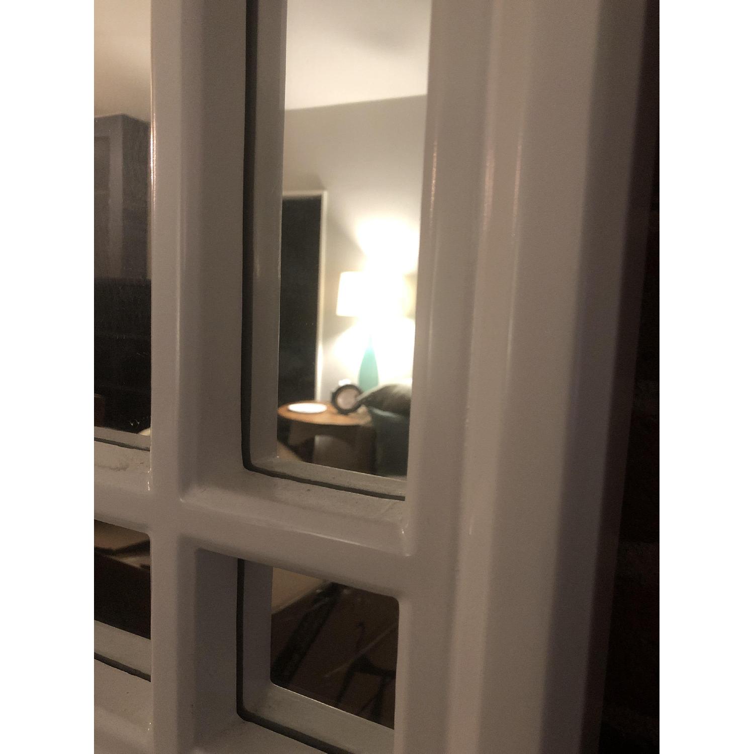 Modern White Framed Mirror - image-2