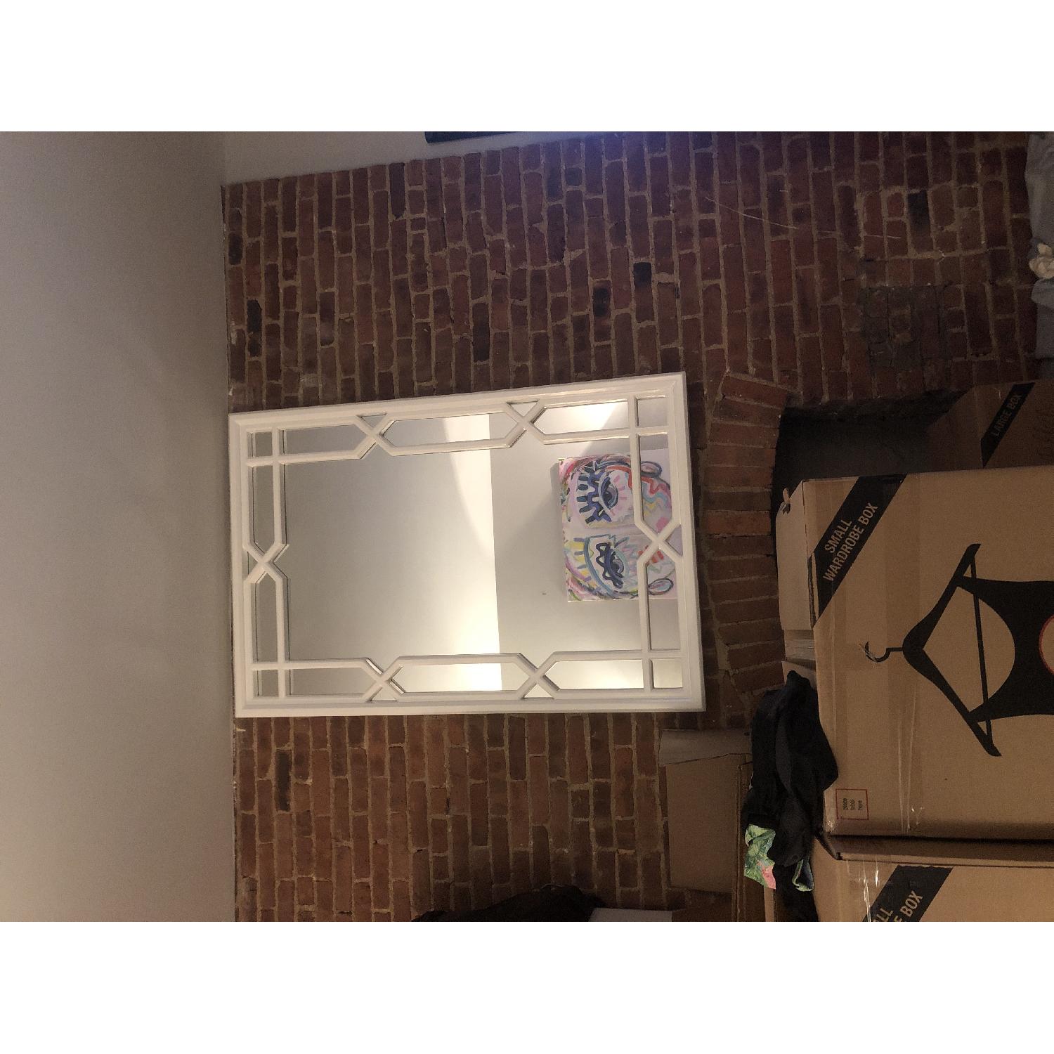 Modern White Framed Mirror - image-3