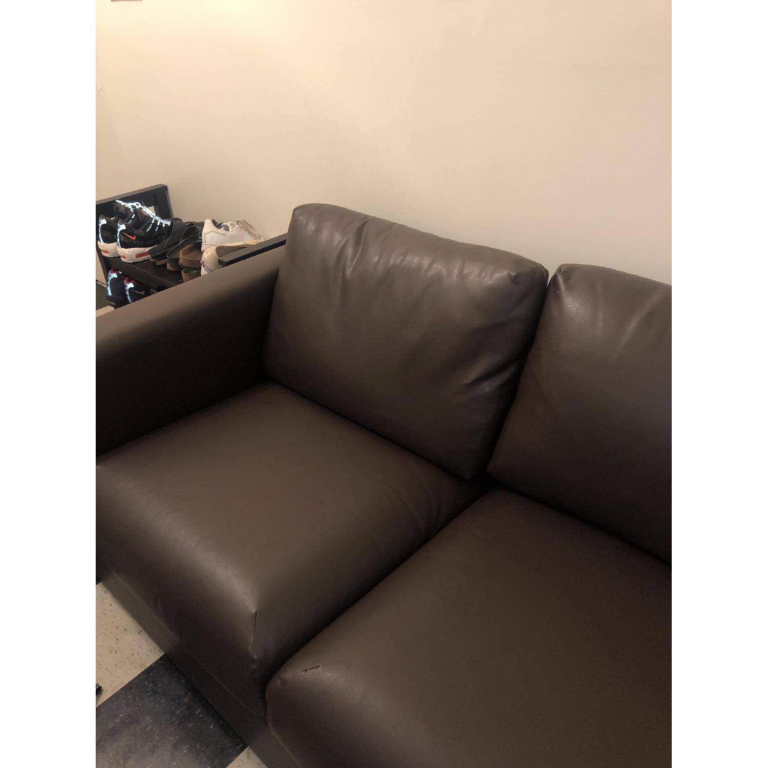 Ikea Leather Loveseat - image-2