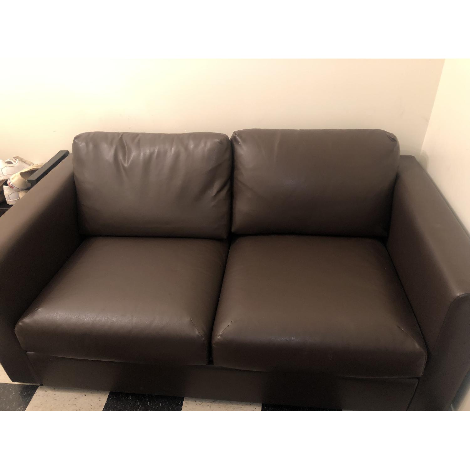 Ikea Leather Loveseat - image-3