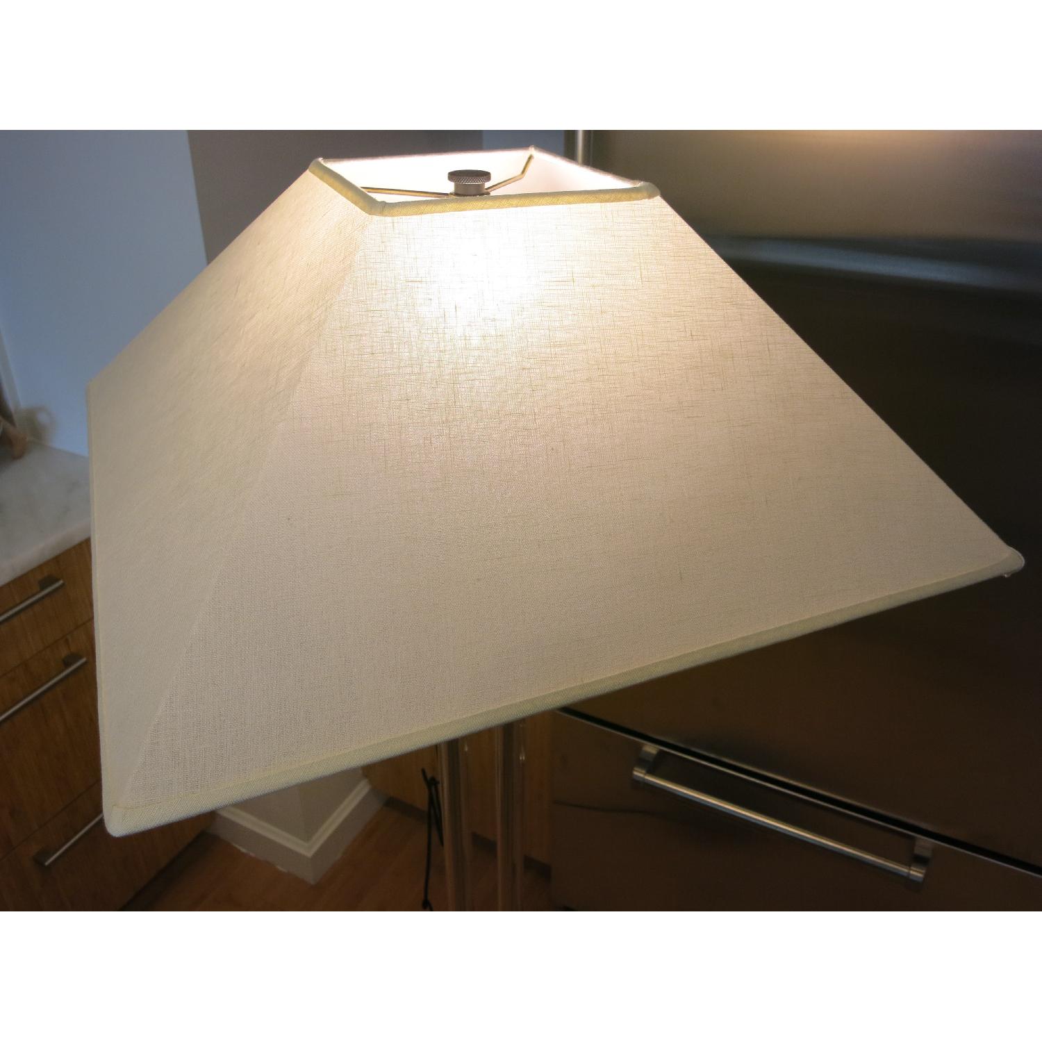 Restoration Hardware Twin Column Steel & Glass Floor Lamp - image-3