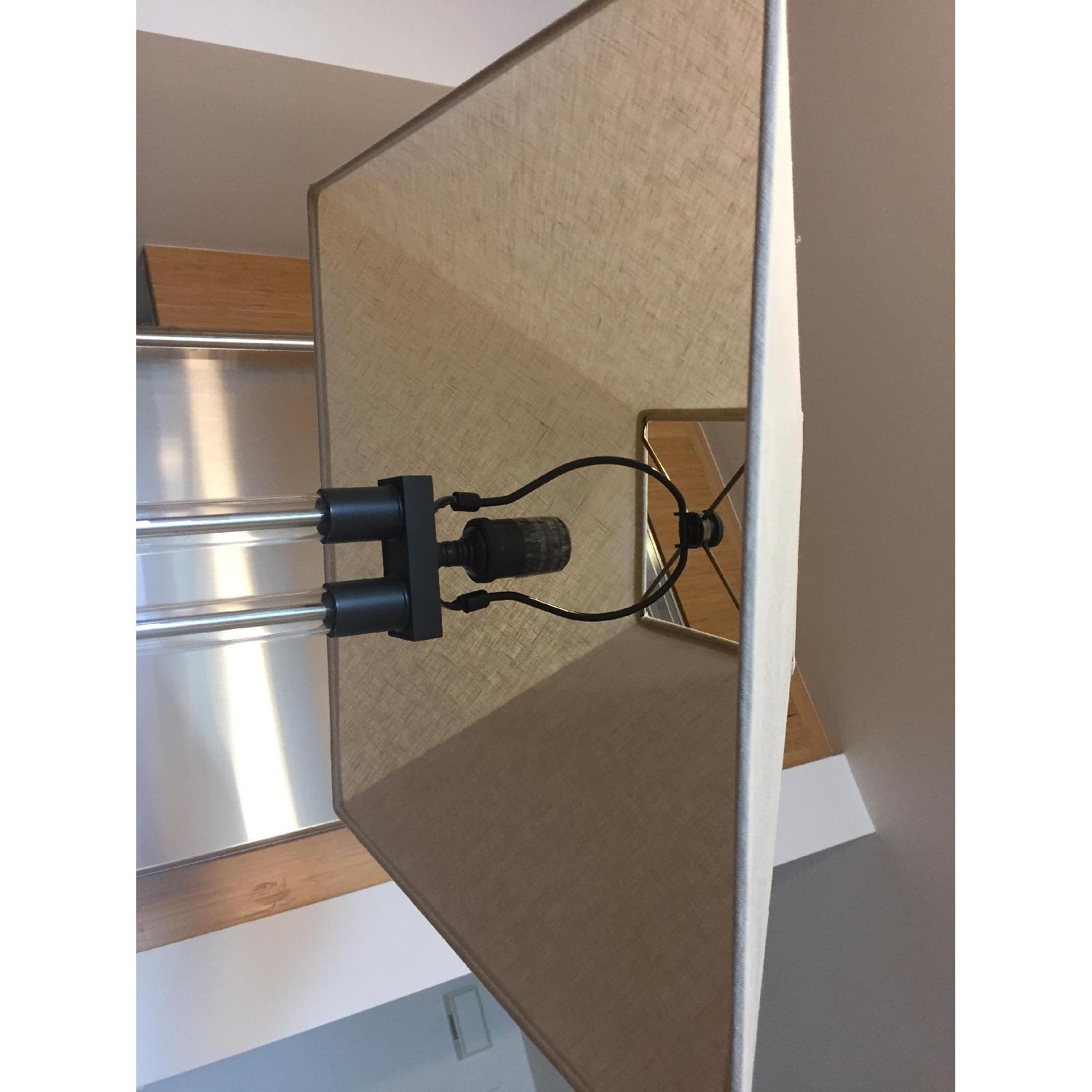 Restoration Hardware Twin Column Steel & Glass Floor Lamp - image-5