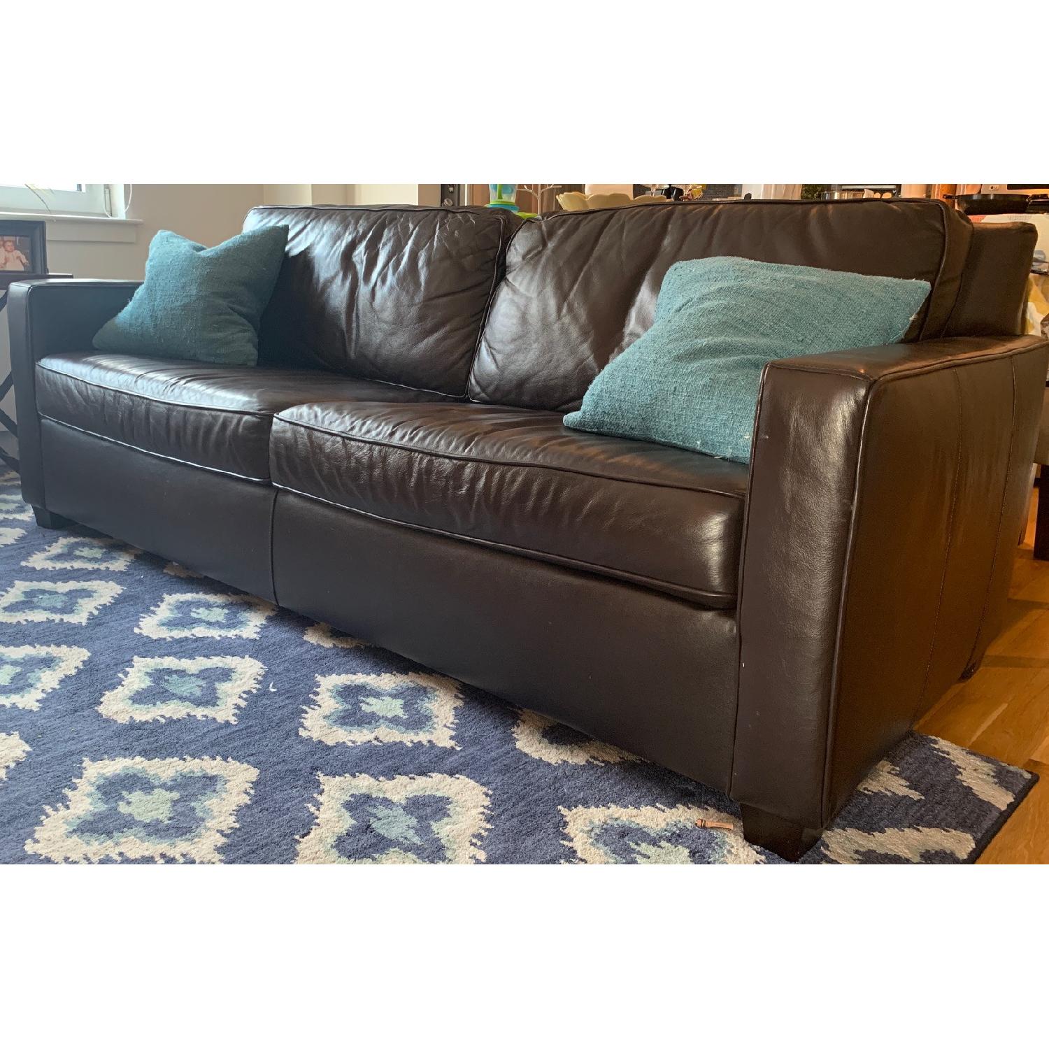 West Elm Henry Leather Sofa - image-2