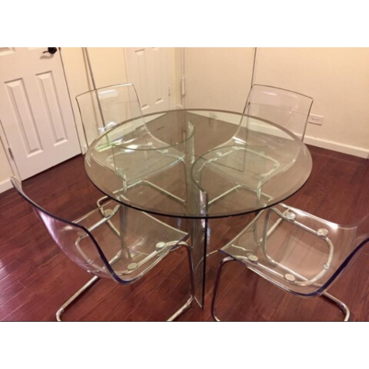 Ikea Tobias Acrylic Dining Chairs AptDeco