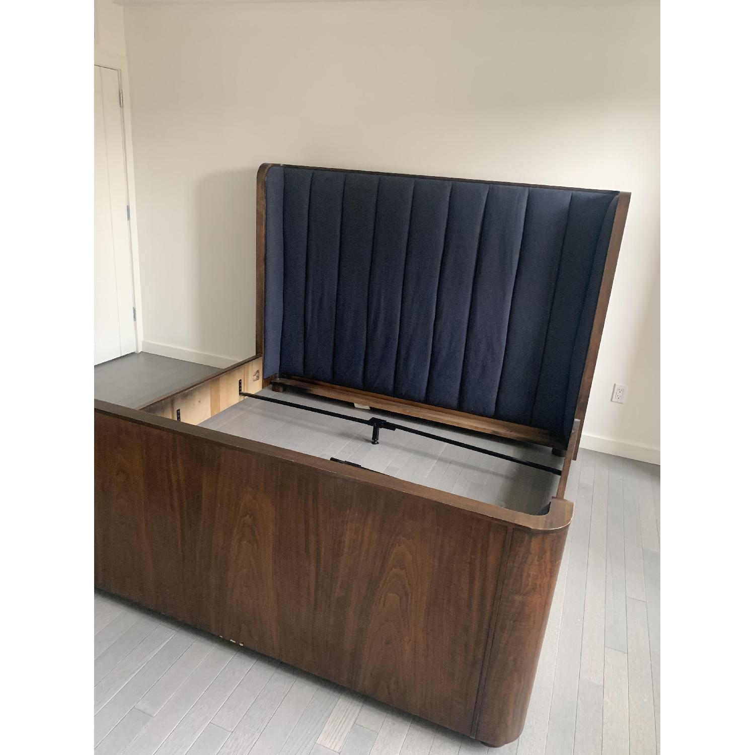 Hickory Chair Laucala Channeled Upholstered King Bed in Blue - image-1