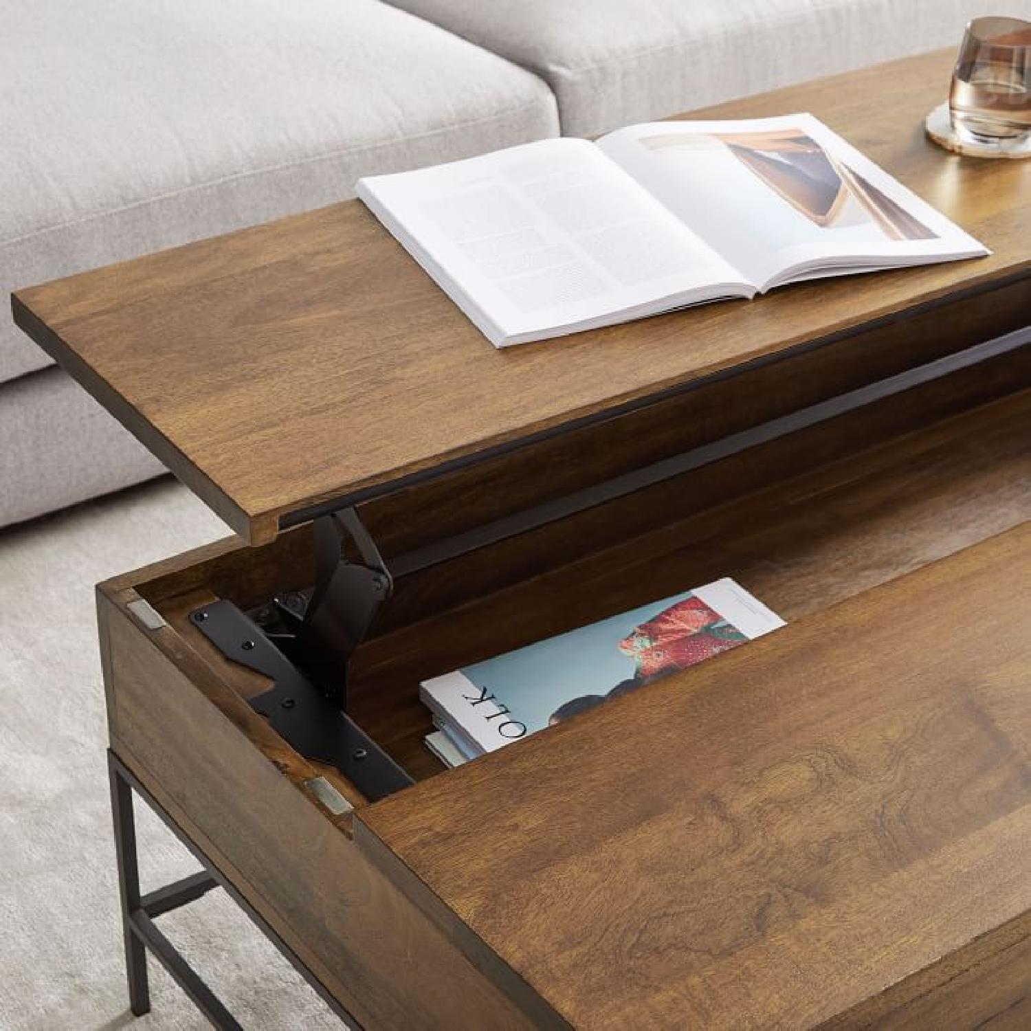 West Elm Industrial Storage Large Coffee Table in Mango Wood - image-3