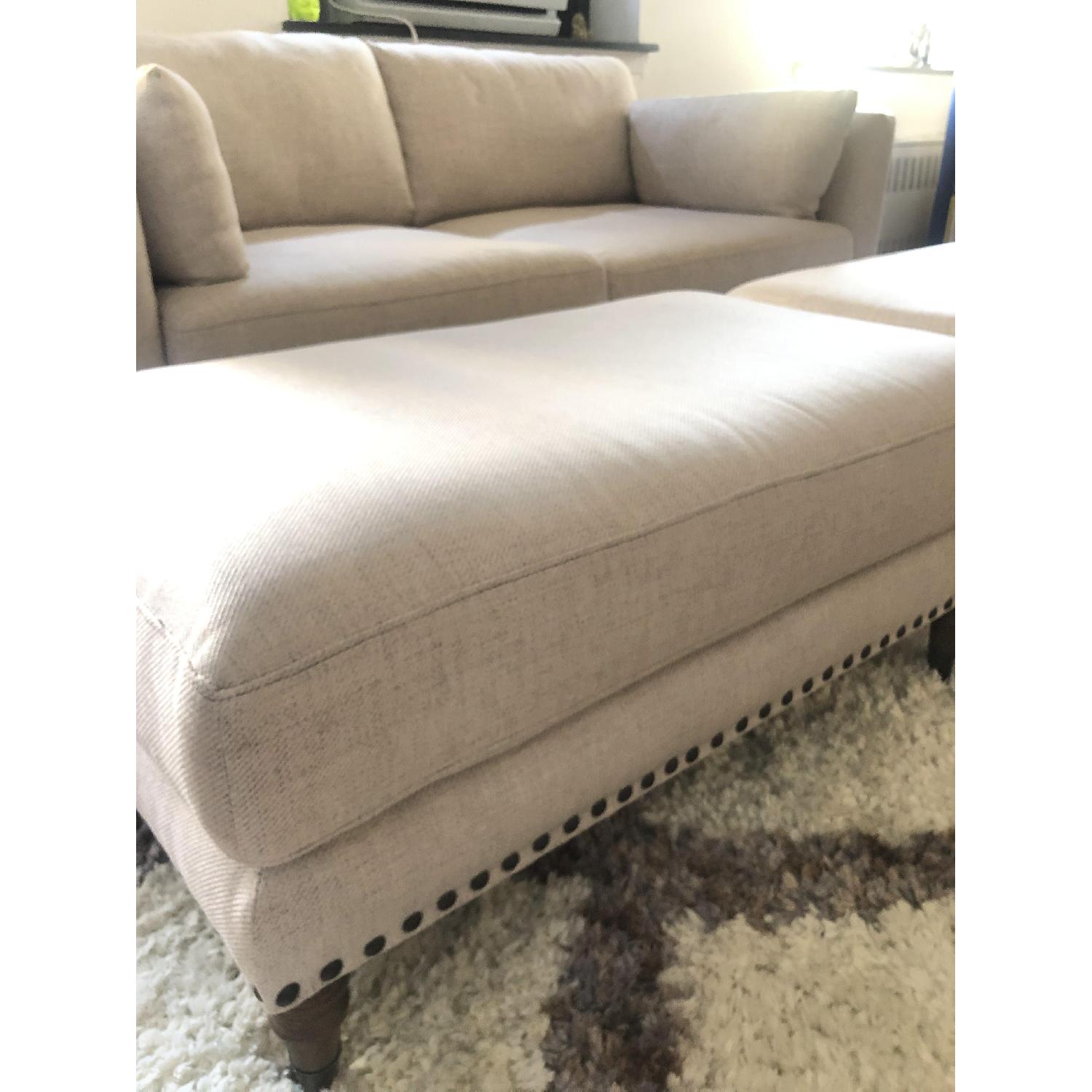 Pottery Barn Loveseat & 2 Ottomans - image-7