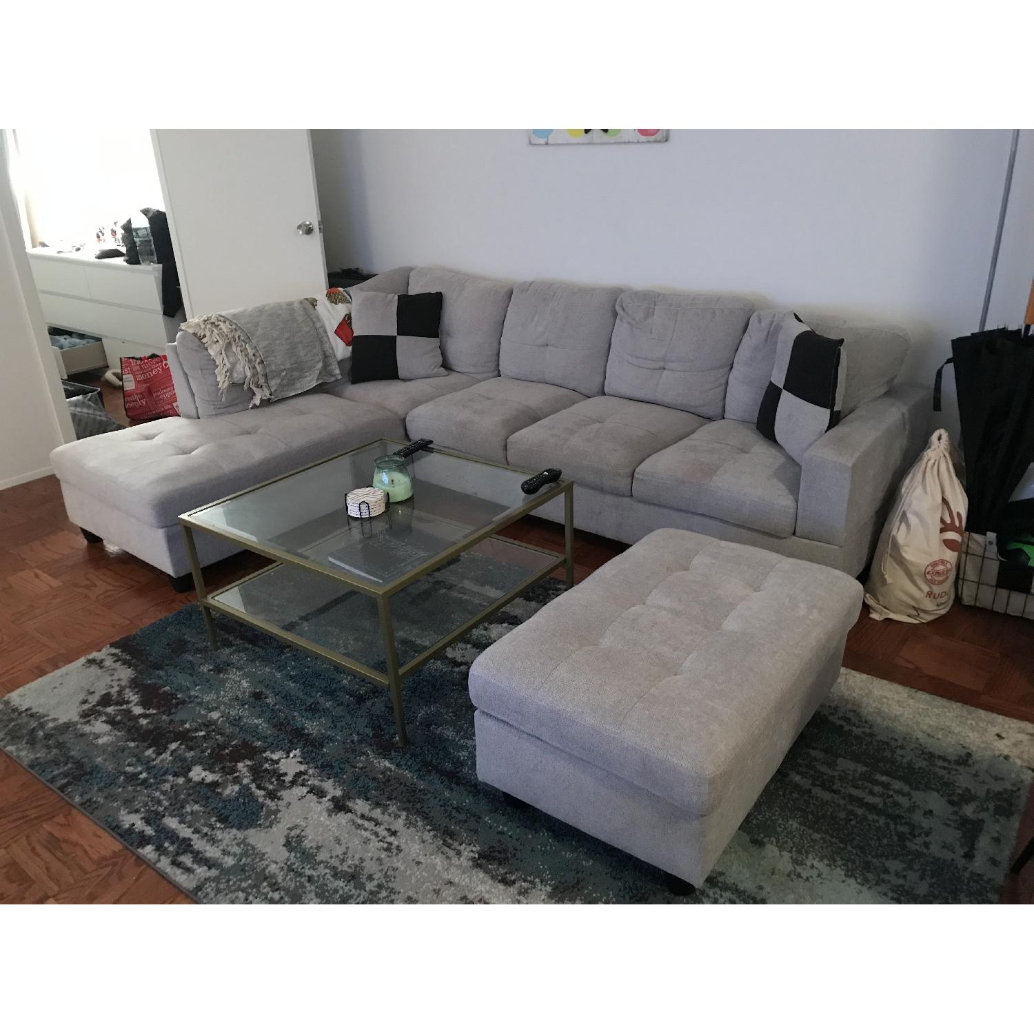 Andover Mills Russ 3-Piece Sectional Sofa & Ottoman - image-3