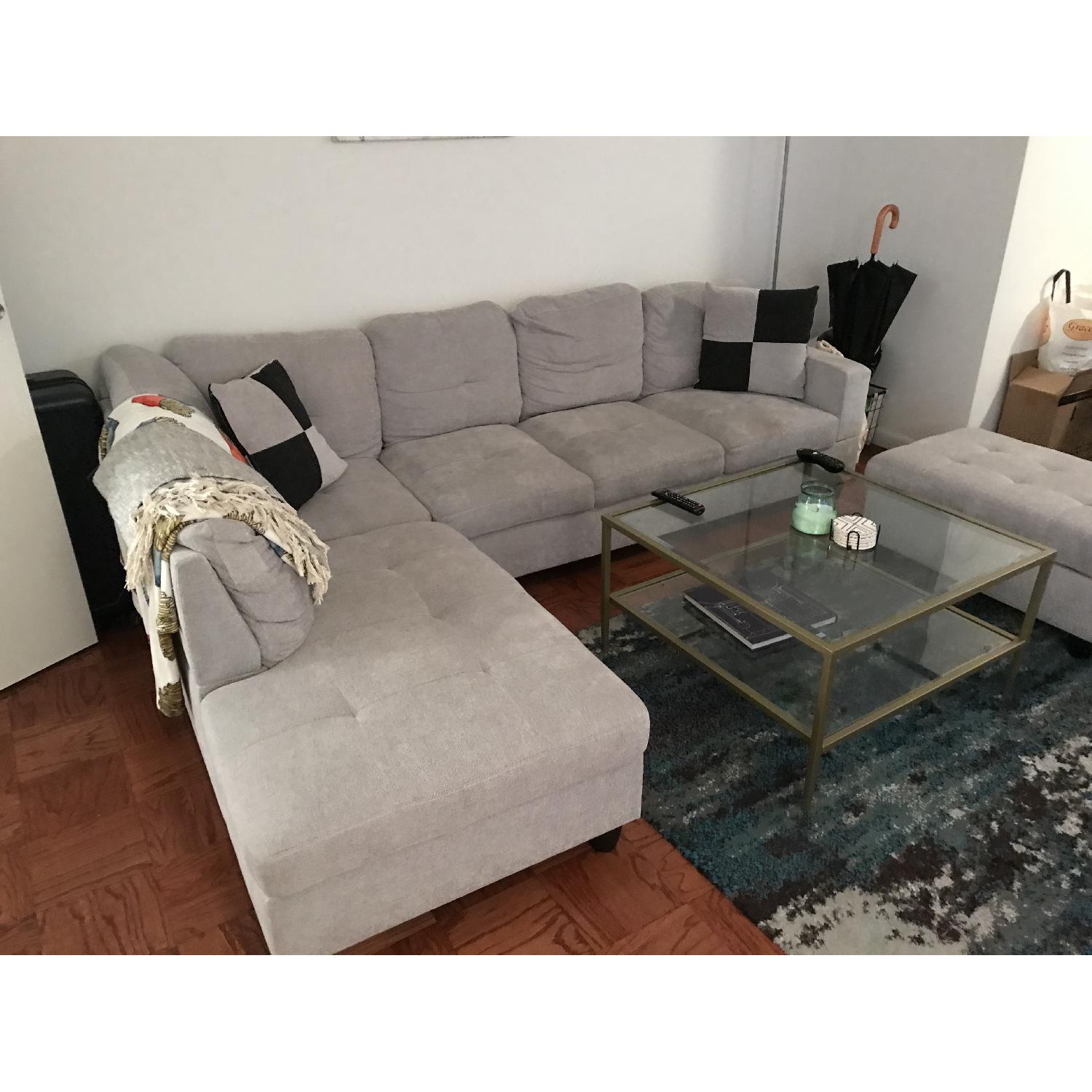 Andover Mills Russ 3-Piece Sectional Sofa & Ottoman - image-2