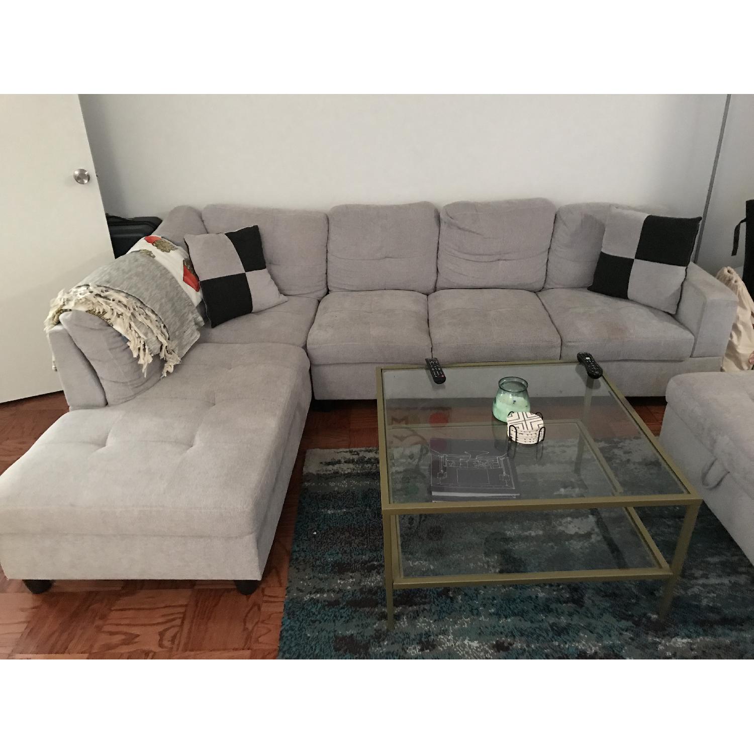 Andover Mills Russ 3-Piece Sectional Sofa & Ottoman - image-1