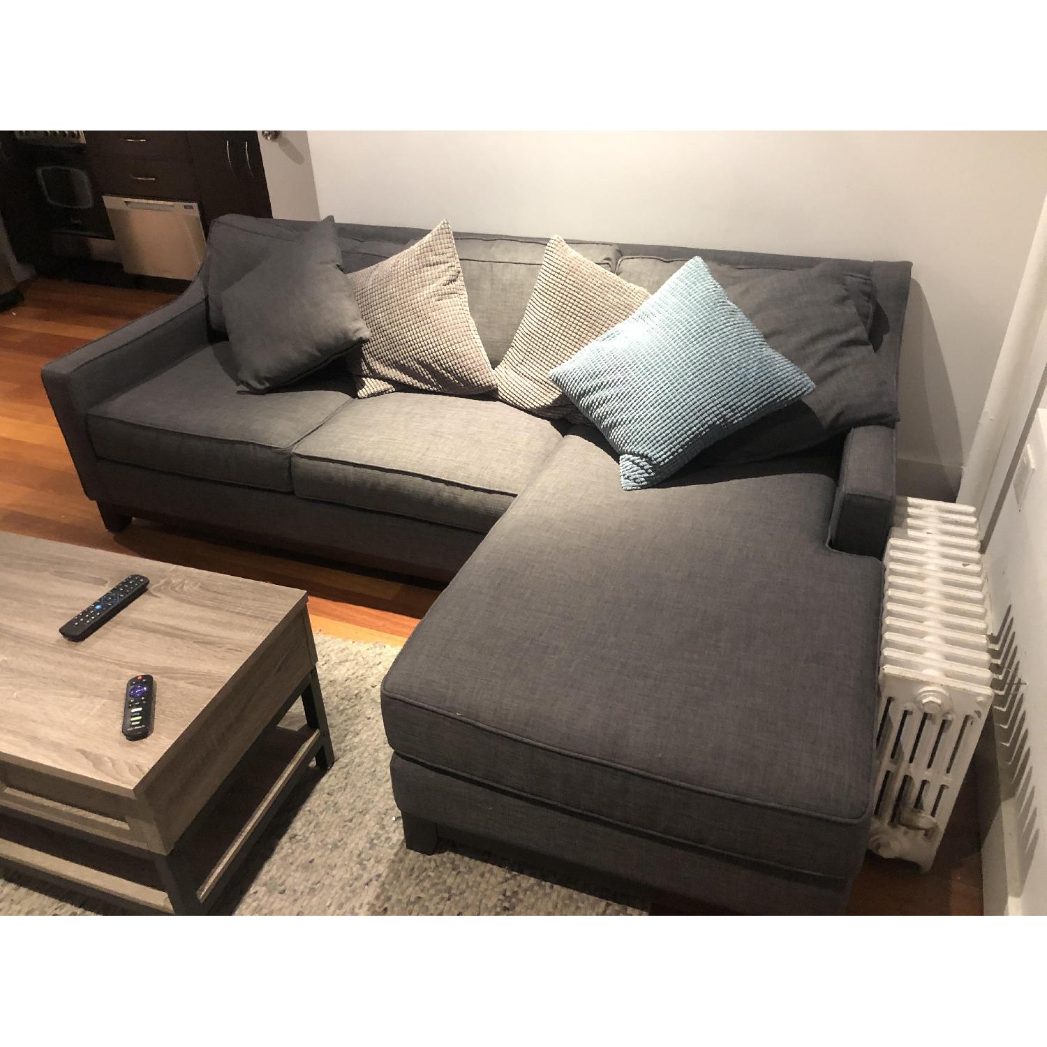 Macy's Keegan Fabric Reversible Chaise Sectional Sofa - image-1