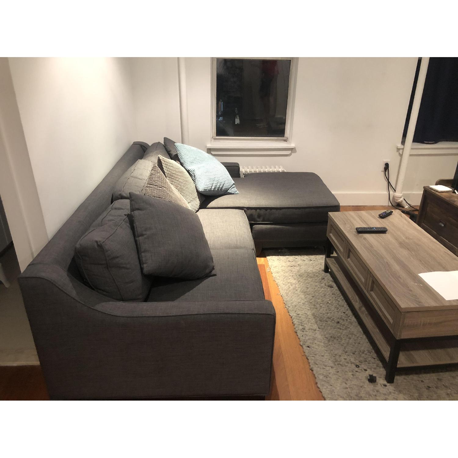 Macy's Keegan Fabric Reversible Chaise Sectional Sofa - image-2