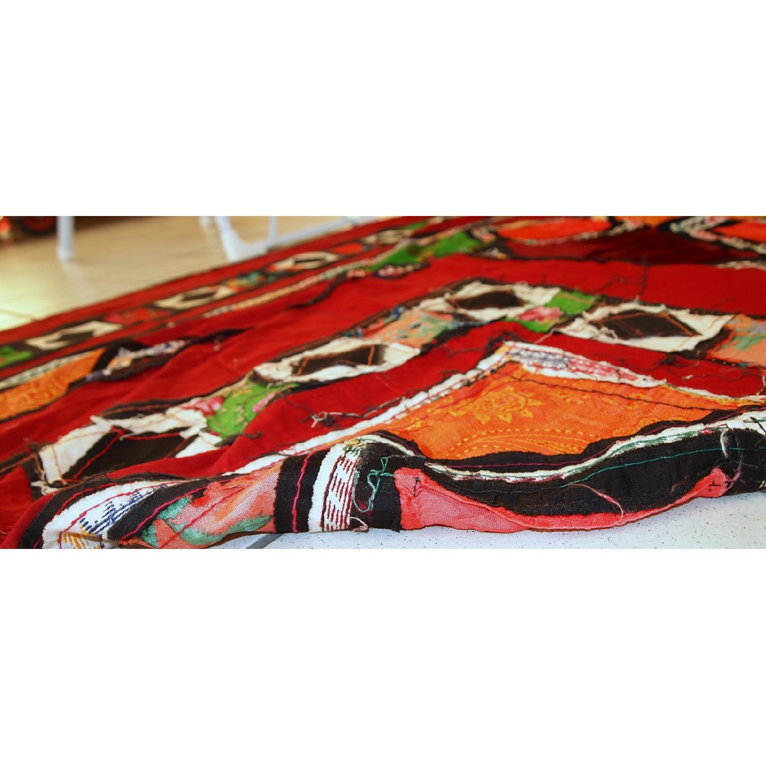 Handmade Vintage Uzbek Suzani Patchwork Rug - image-1