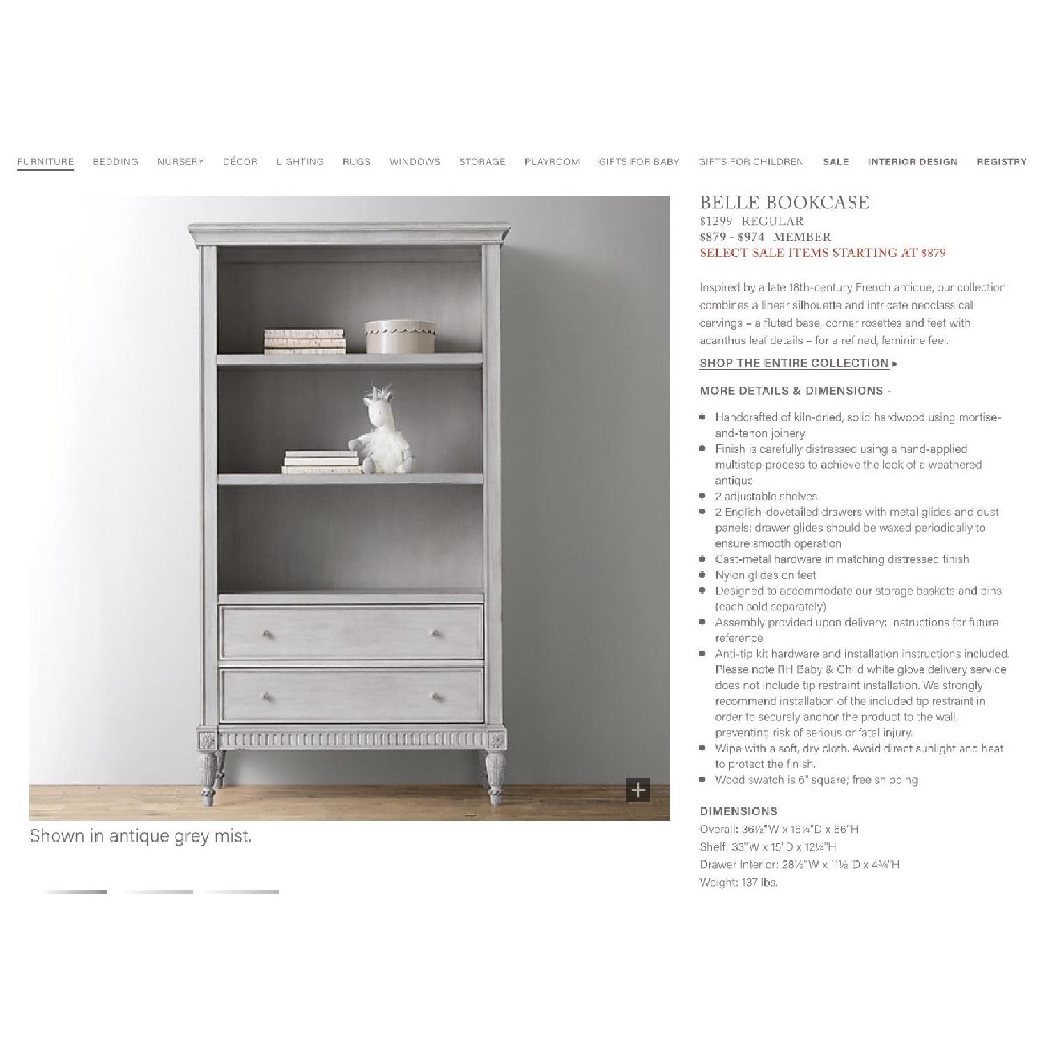 Restoration Hardware Belle Bookcase - image-3
