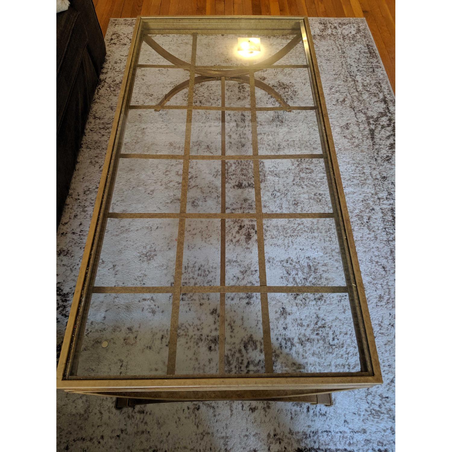 Steve Silver Furniture Glass top Coffee Table+ 2 End Tables - image-1