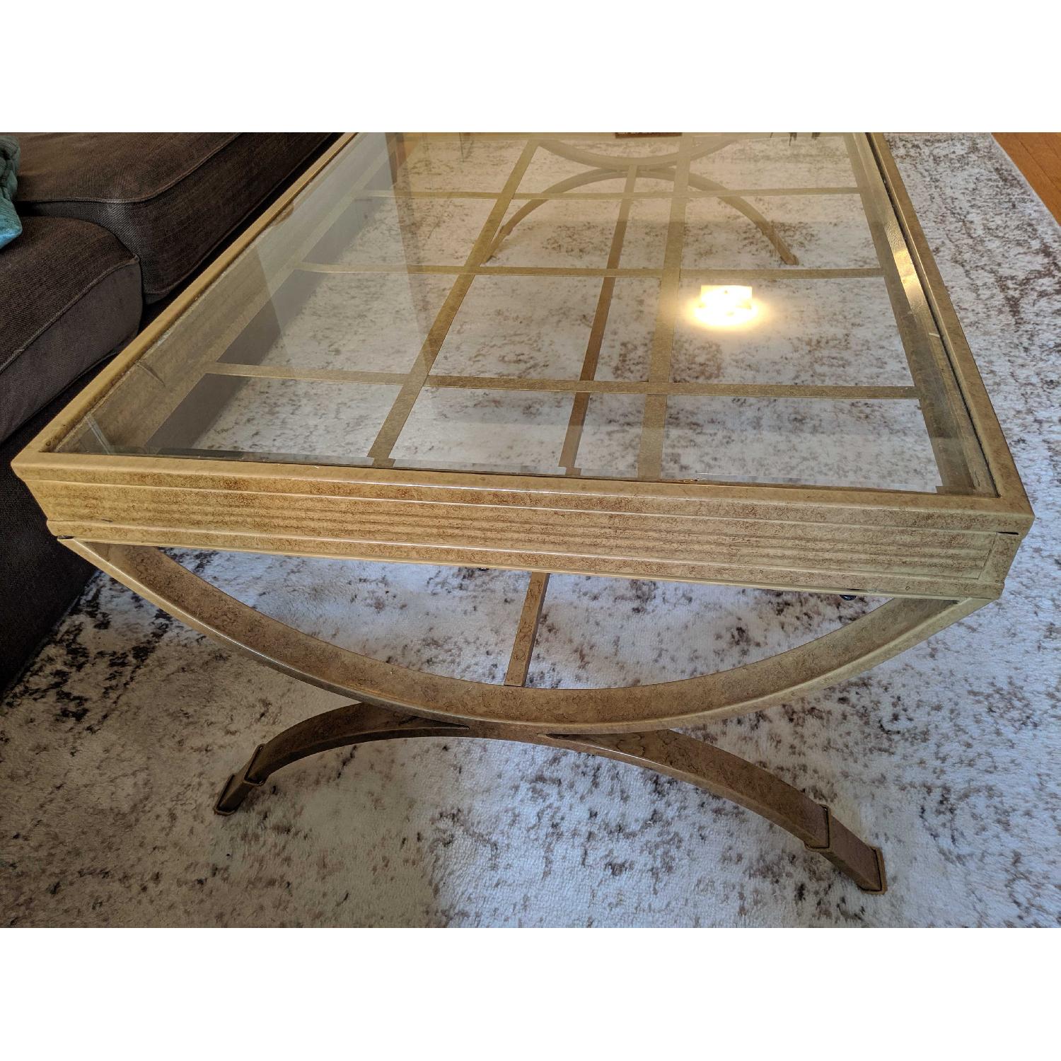 Steve Silver Furniture Glass top Coffee Table+ 2 End Tables - image-2