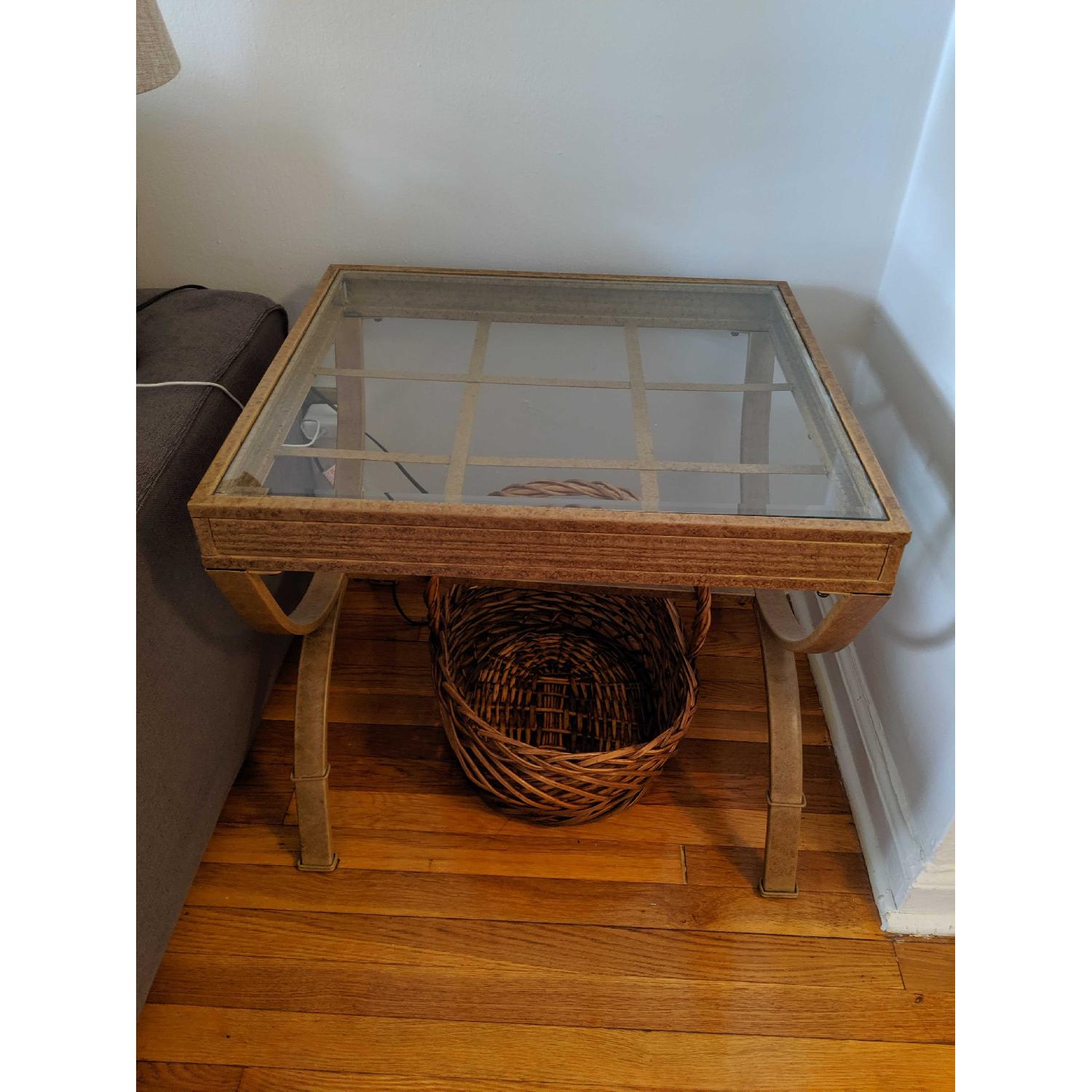 Steve Silver Furniture Glass top Coffee Table+ 2 End Tables - image-5